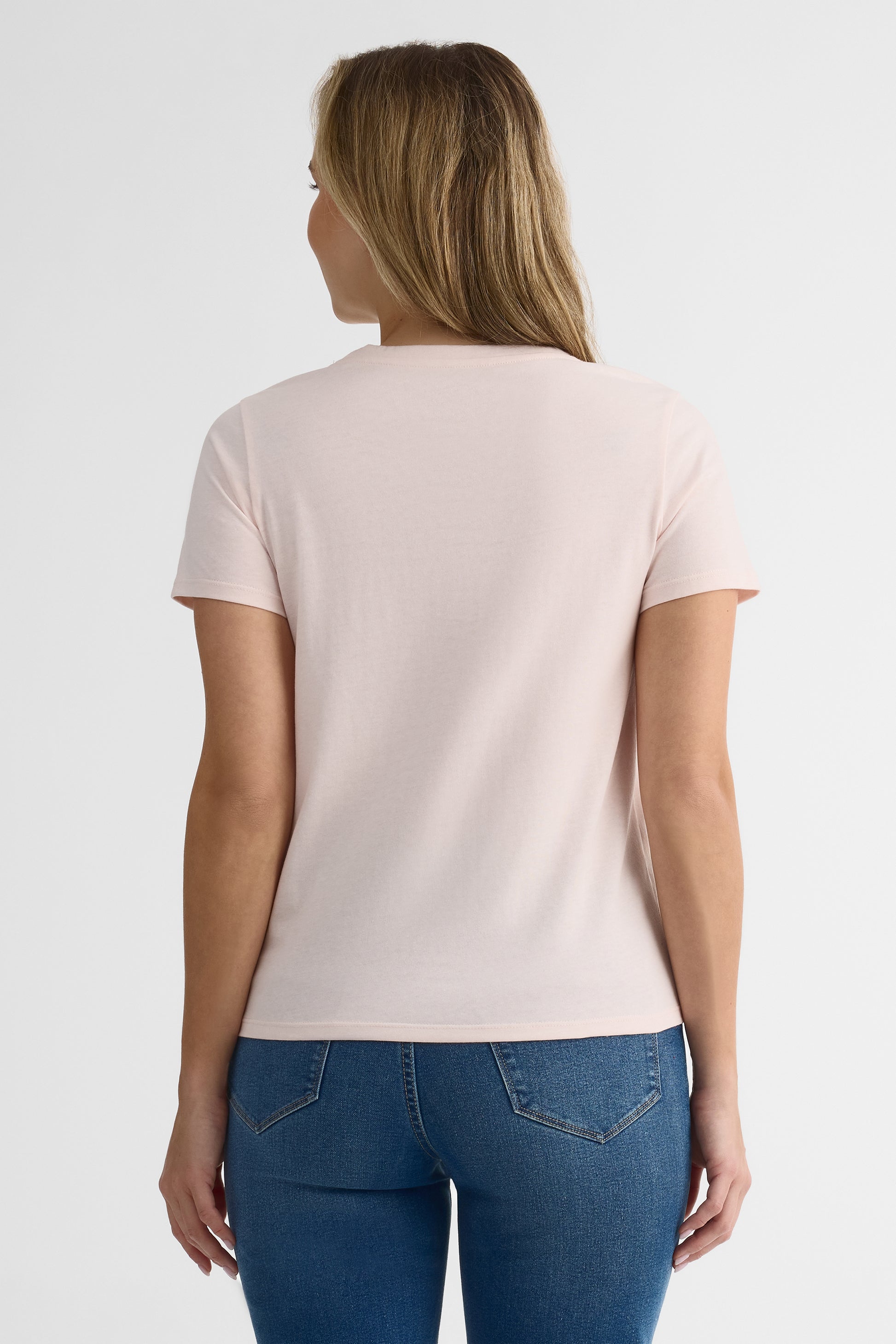 Chandail m/courtes col rond avec poche - Femme 2/30$ && ROSE