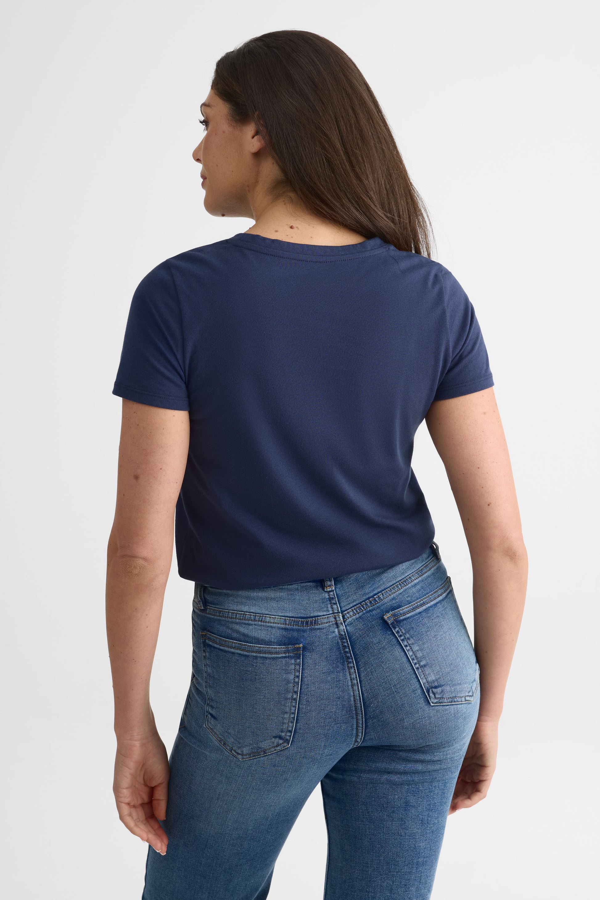 Chandail m/courtes col rond avec poche - Femme 2/30$ && MARIN