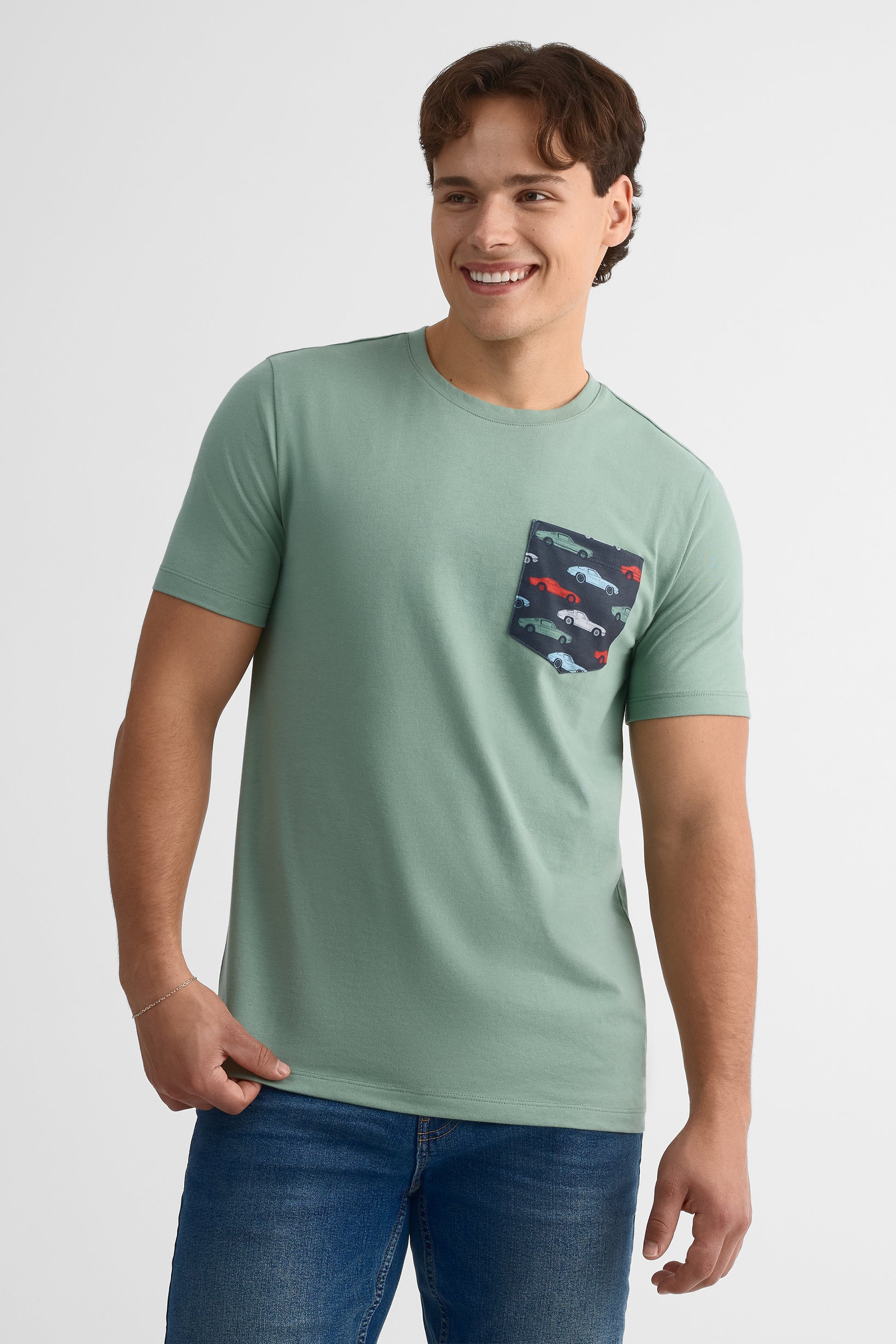 Chandail col rond coupe droite – Femme 2/30$ && VERT