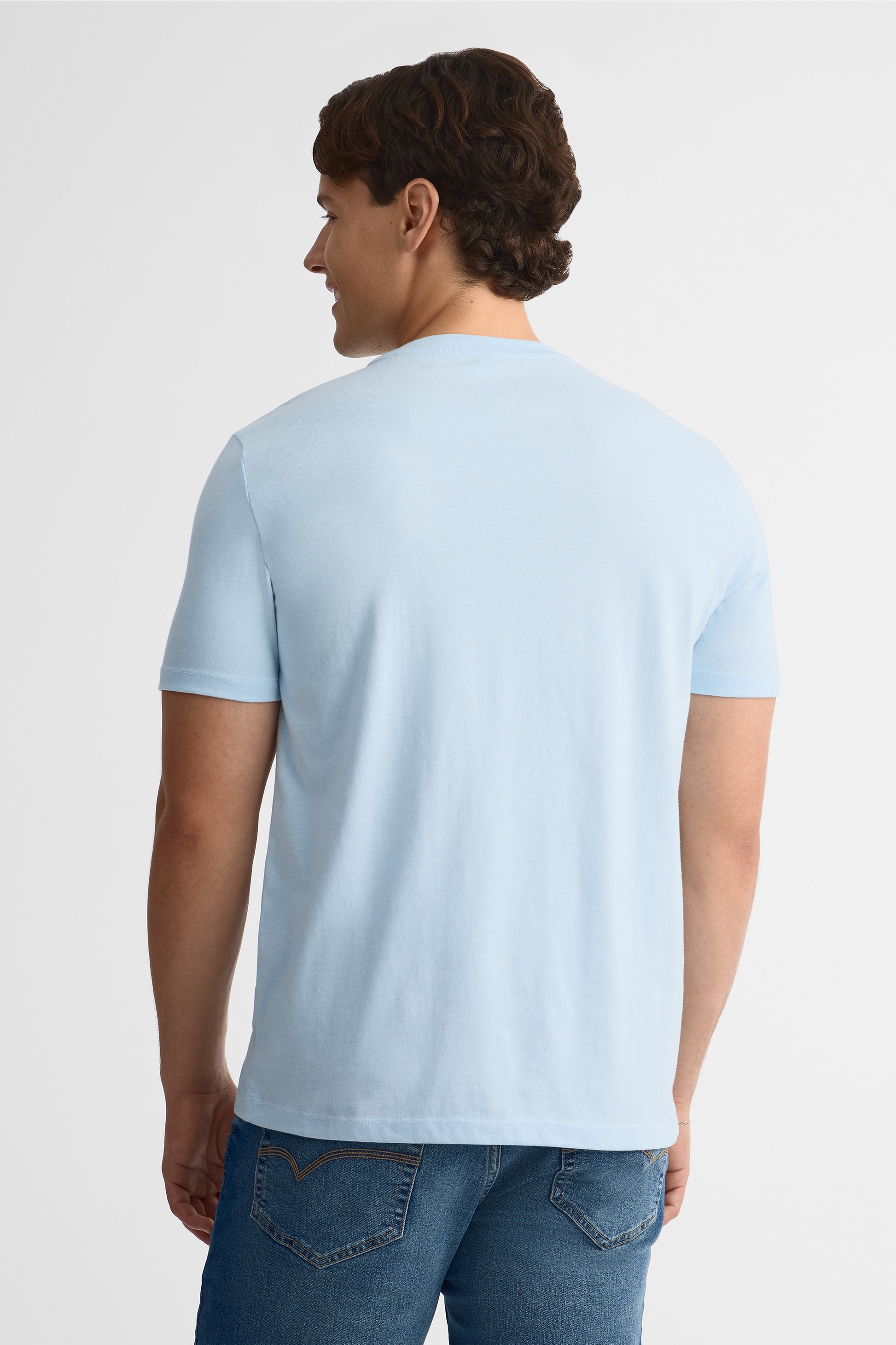 Chandail col rond coupe droite – Femme 2/30$ && BLEU