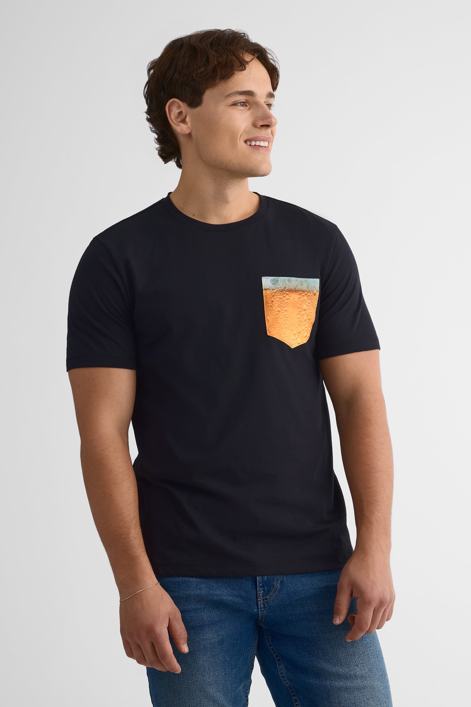 Chandail col rond coupe droite – Homme 2/30$ && NOIR