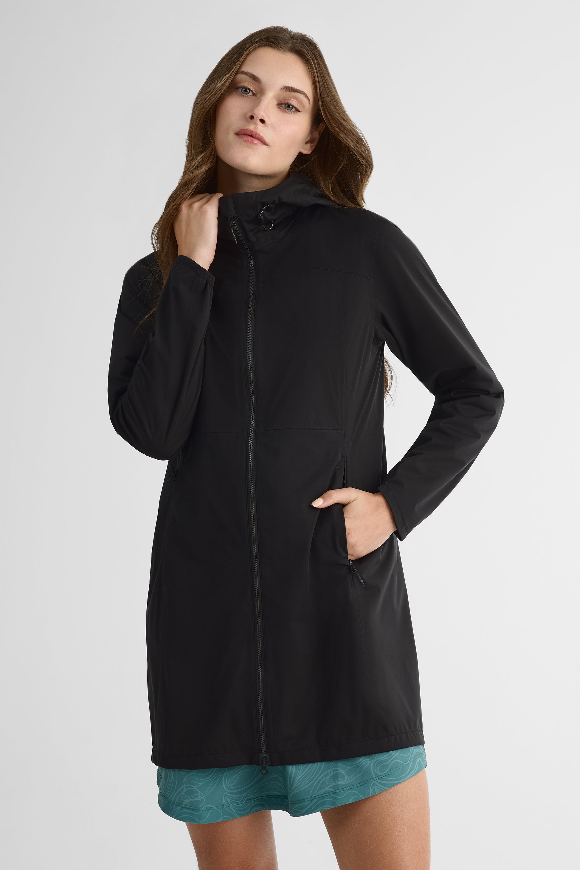 Manteau léger 2,5 Ply imperméable – Femme && NOIR
