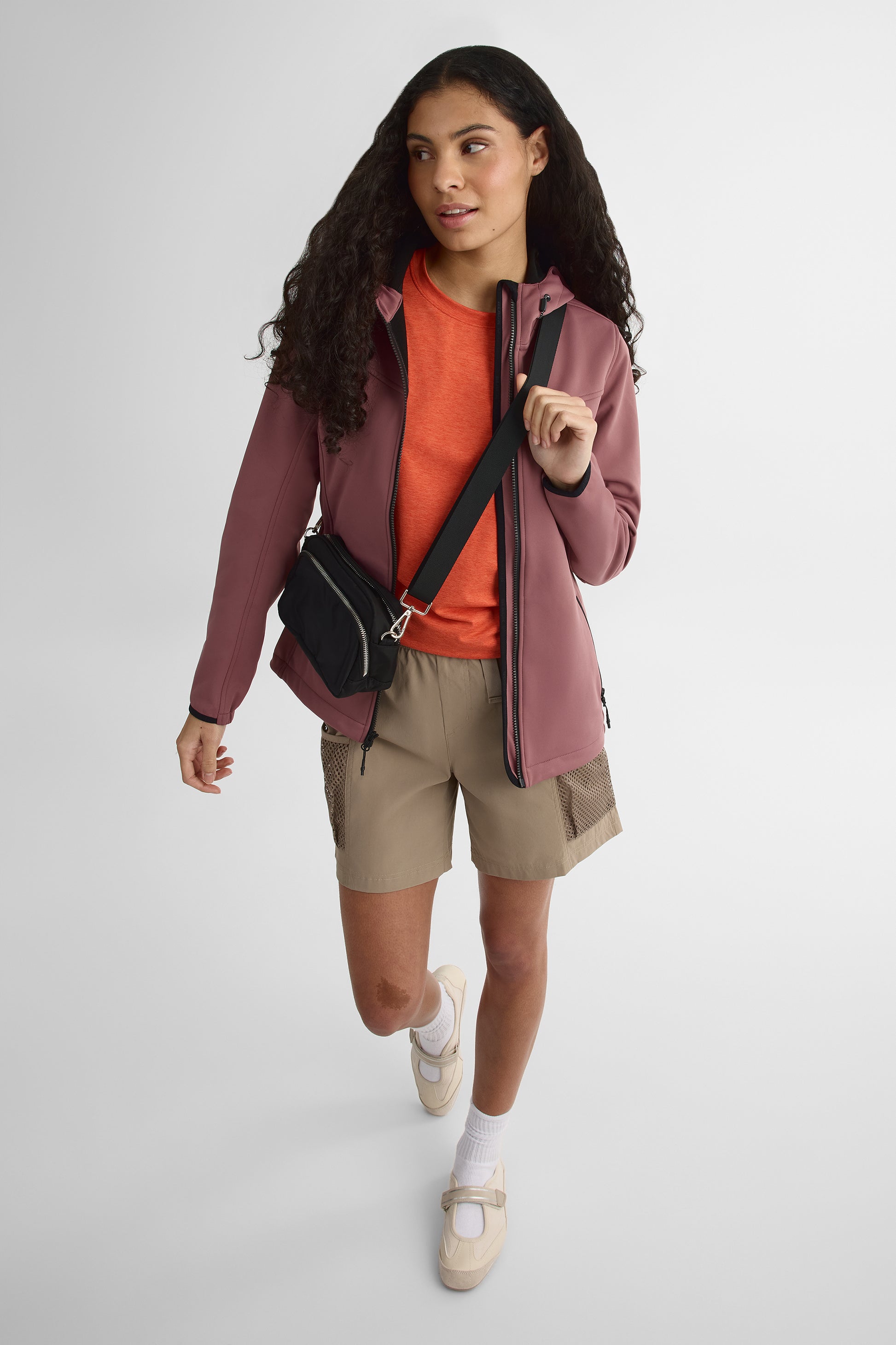 Manteau softshell court résistant à l'eau - Ado garçon && BOURGOGNE