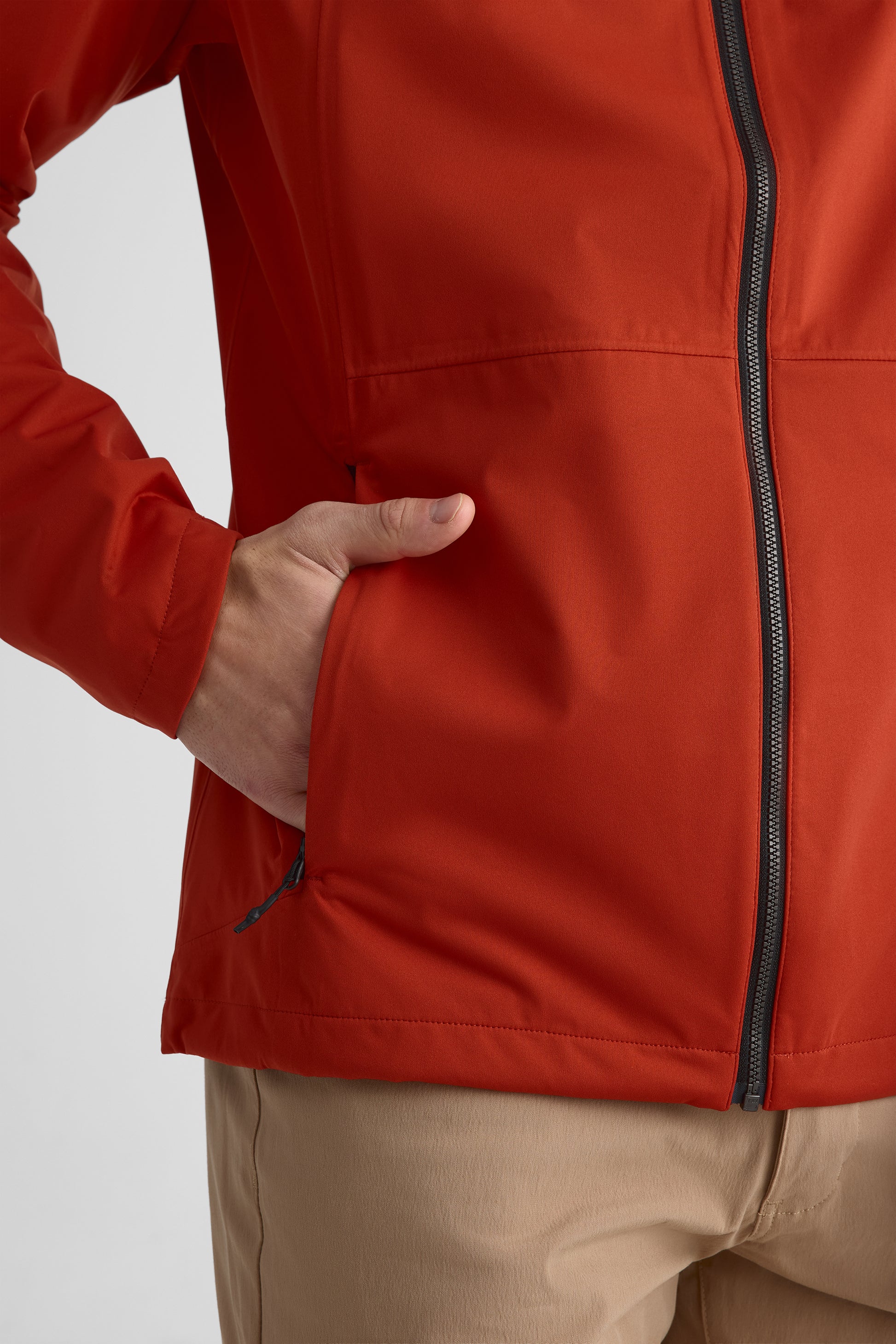 Manteau coquille pour - Homme && ROUGE