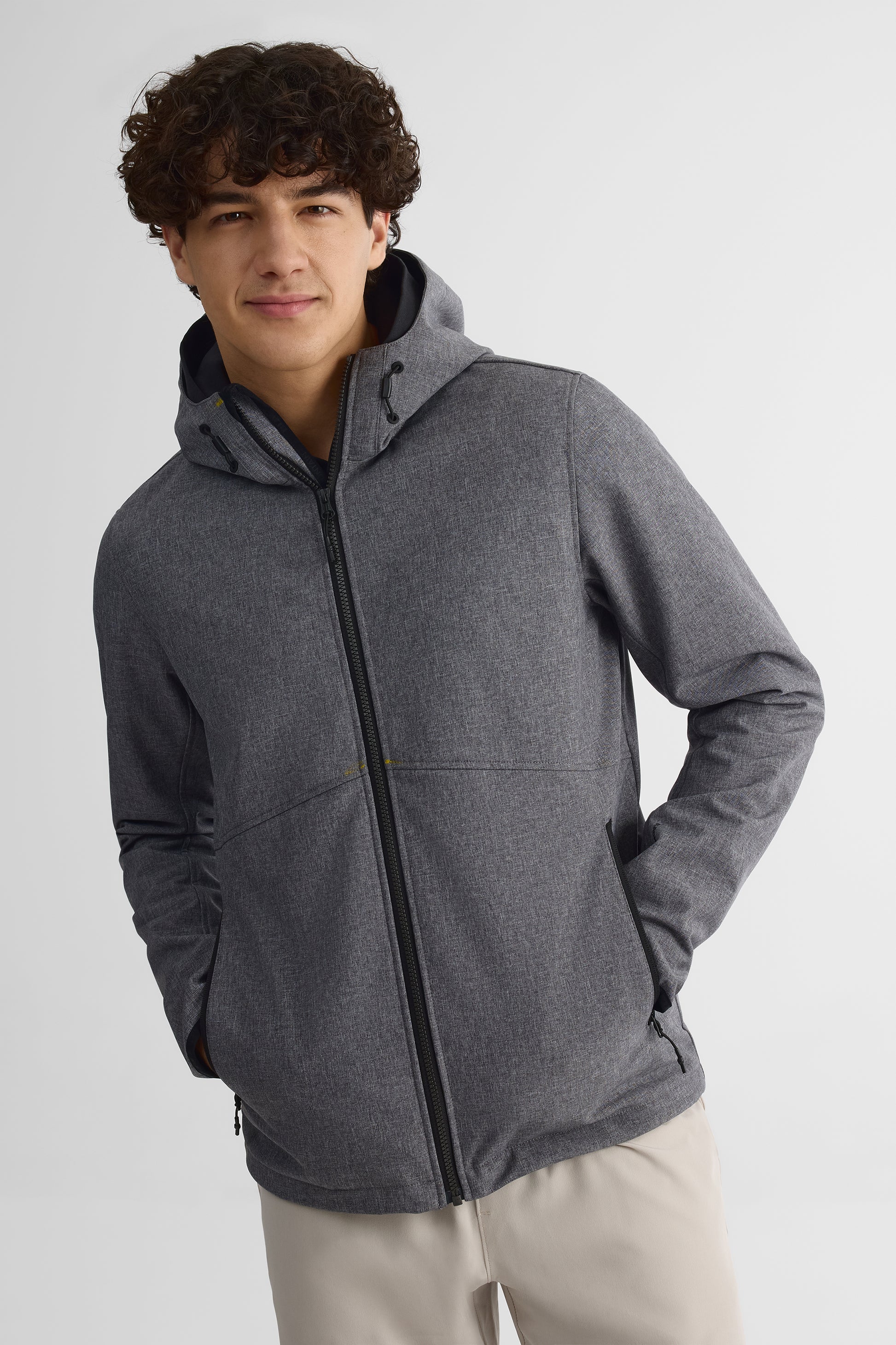 Manteau Softshell résistant à l'eau – Homme && GRIS MIXTE