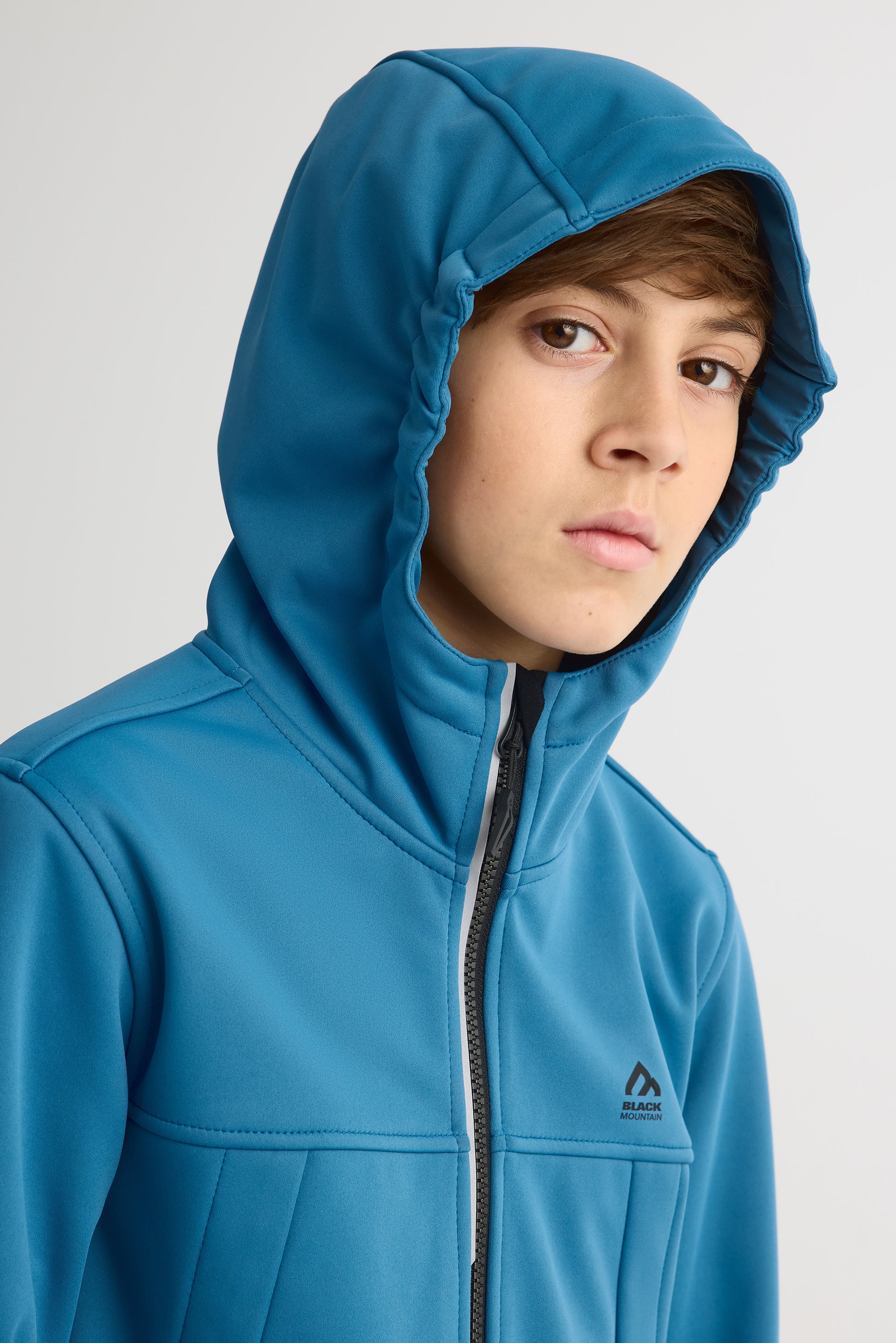 Manteau uni avec capuchon - Ado fille && BLEU FONCE
