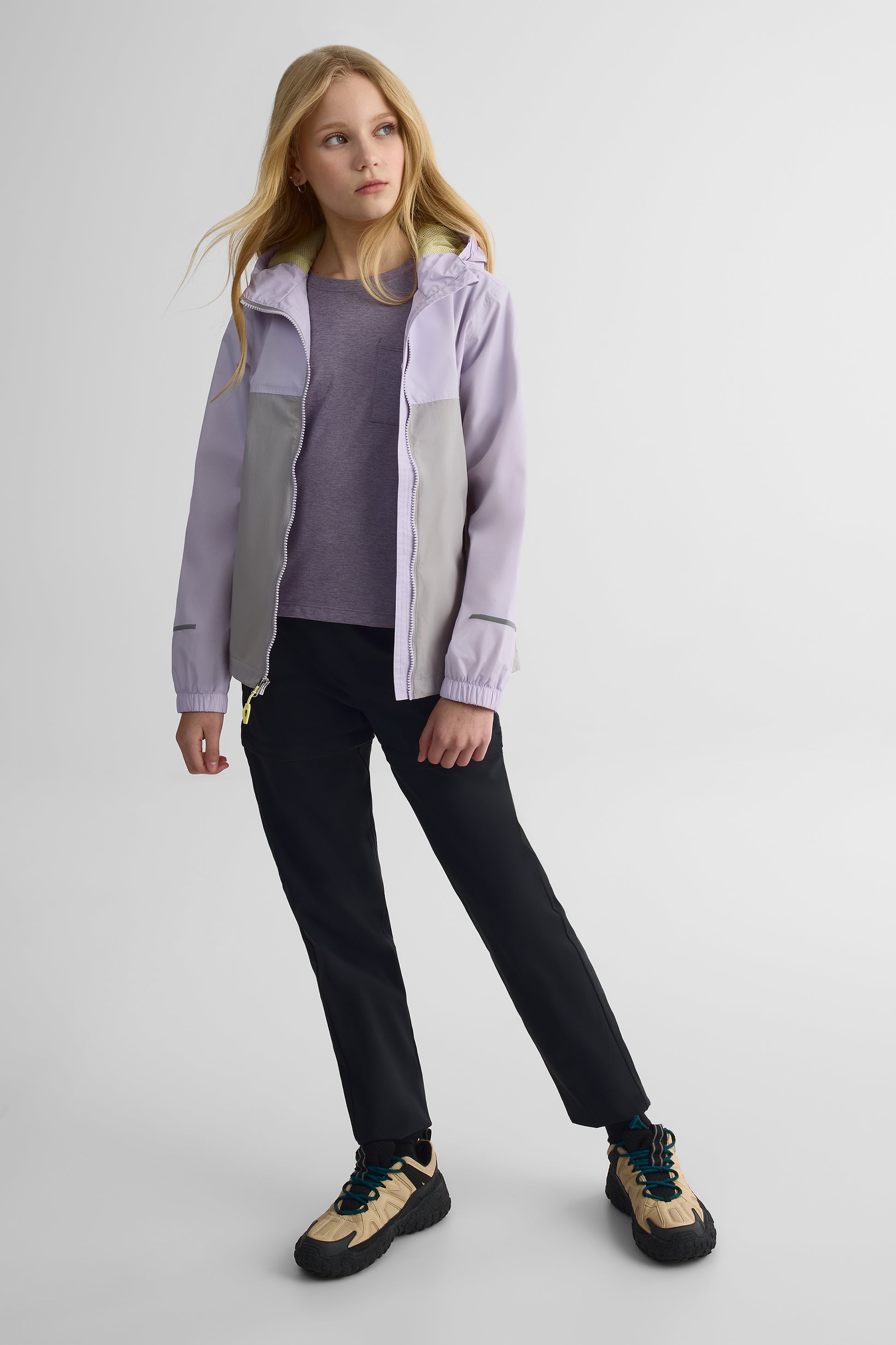Manteau hardshell colorblock - Enfant garçon && LILAS
