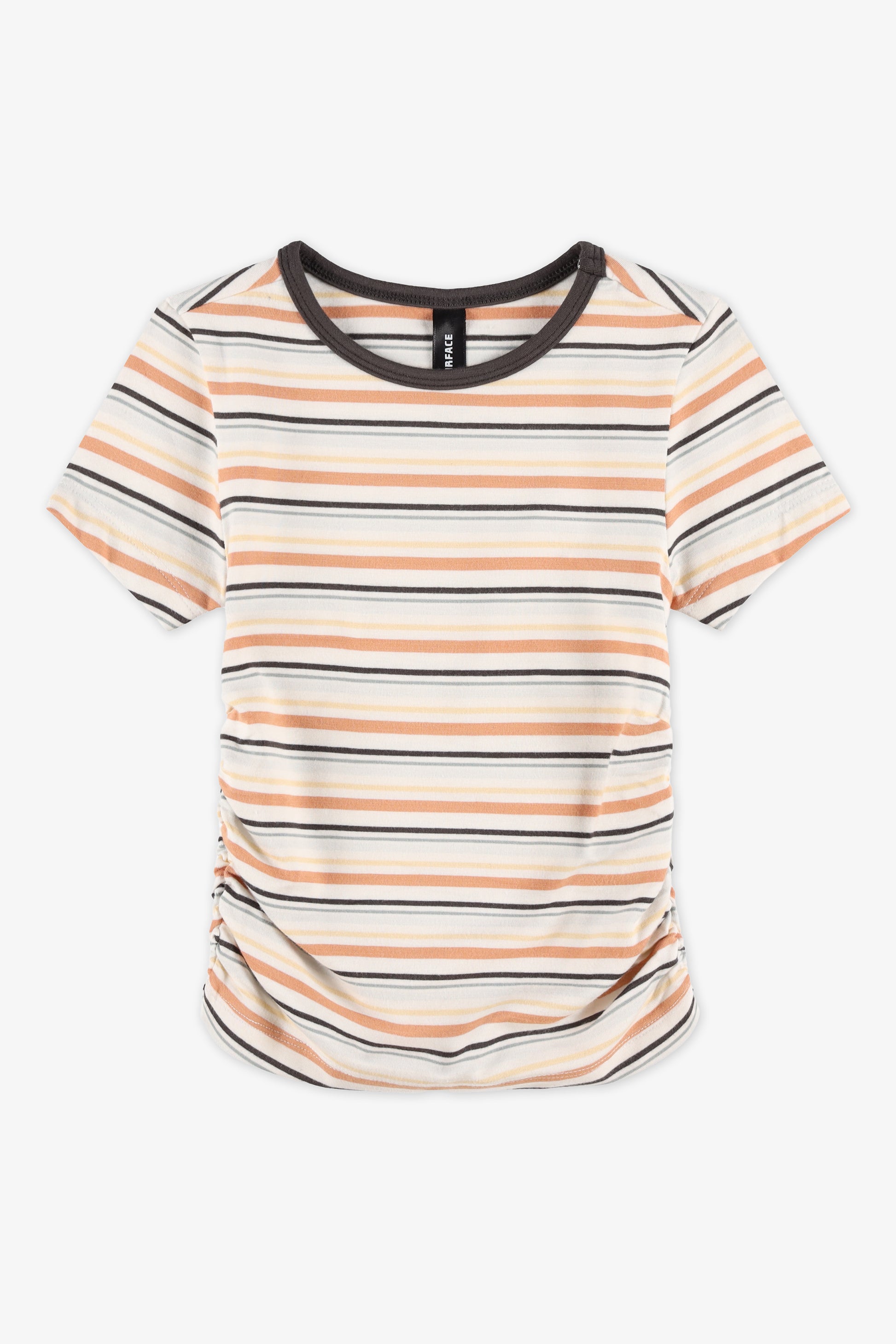 Chandail M/courtes col rond – Enfant fille && BLANC MULTI