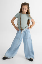 Chandail M/courtes col rond – Enfant fille && SARCELLE