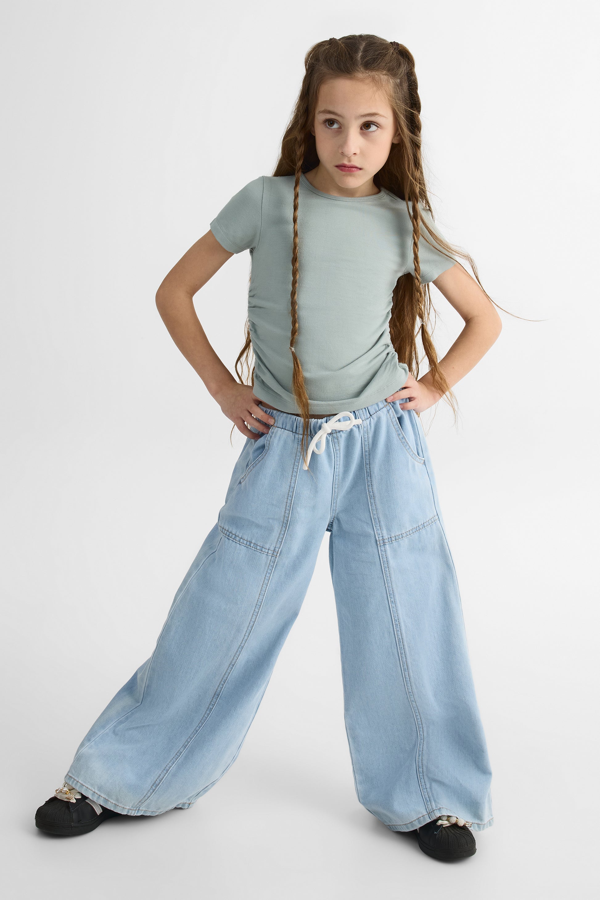 Chandail M/courtes col rond – Enfant fille && SARCELLE