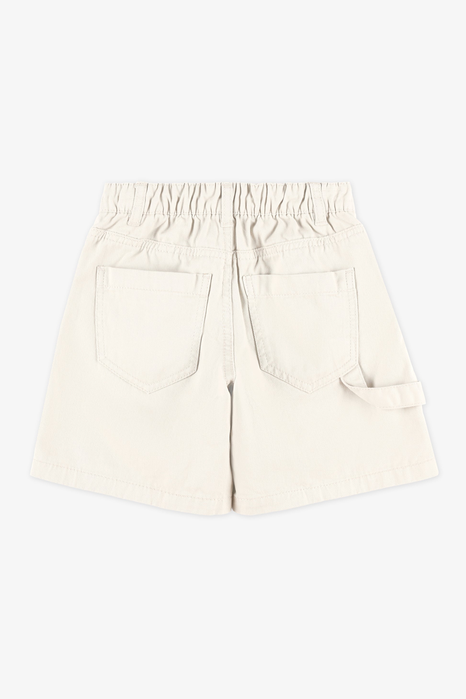 Short bermuda élastique avec poches - Enfant fille && BEIGE
