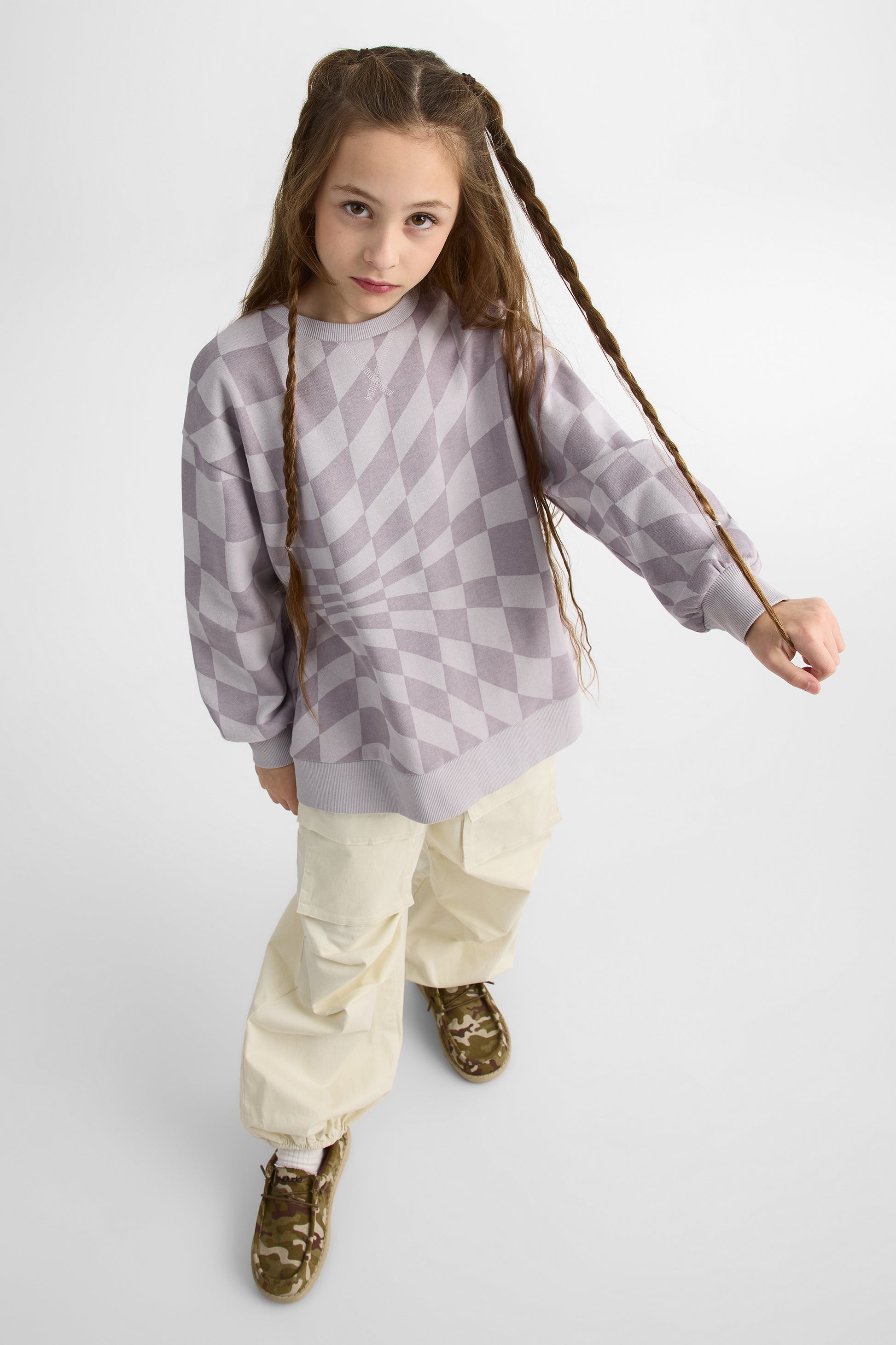Pantalon parachute oversize - Enfant fille && BEIGE