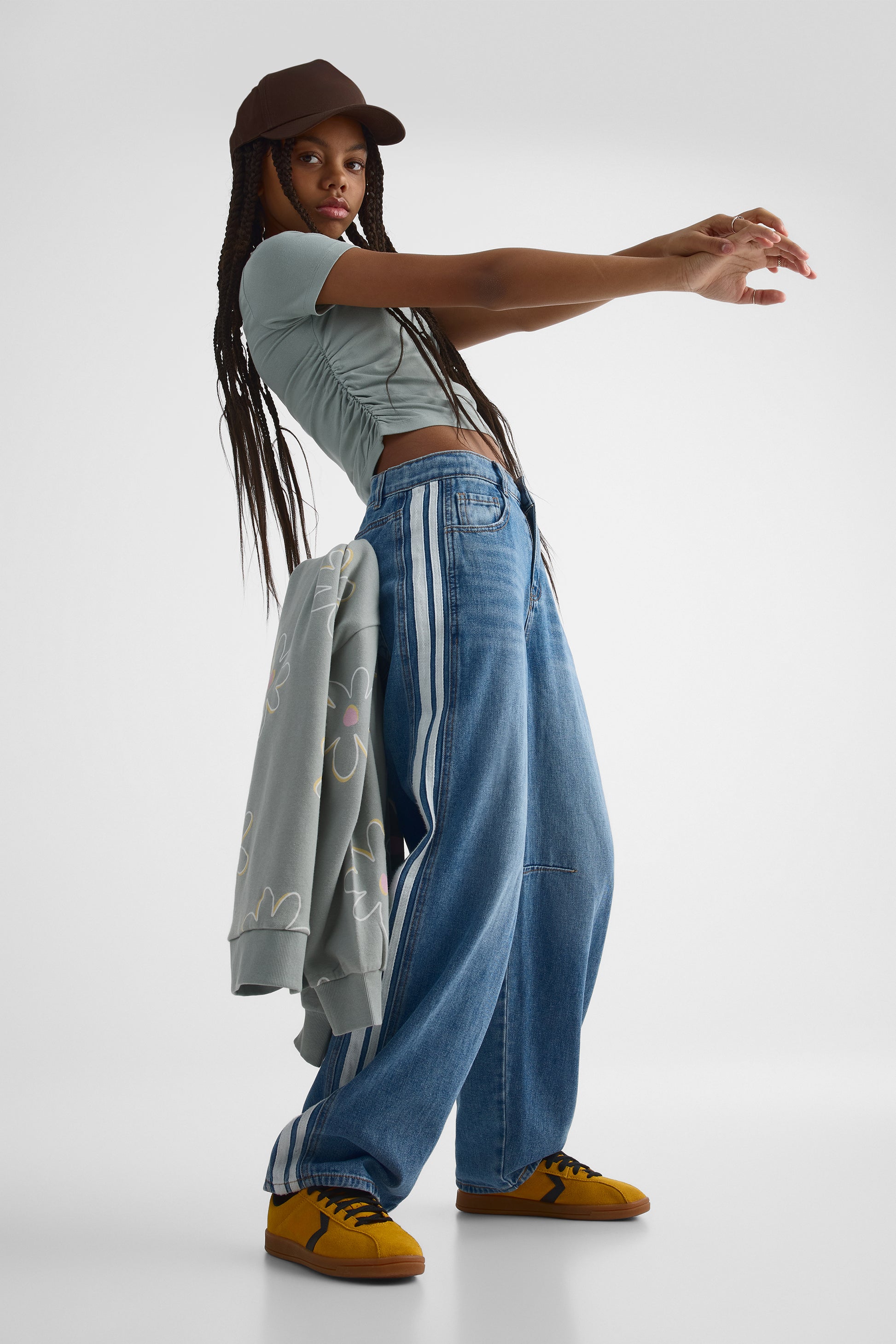 Chandail M/courtes col rond stretch - Ado fille && SARCELLE