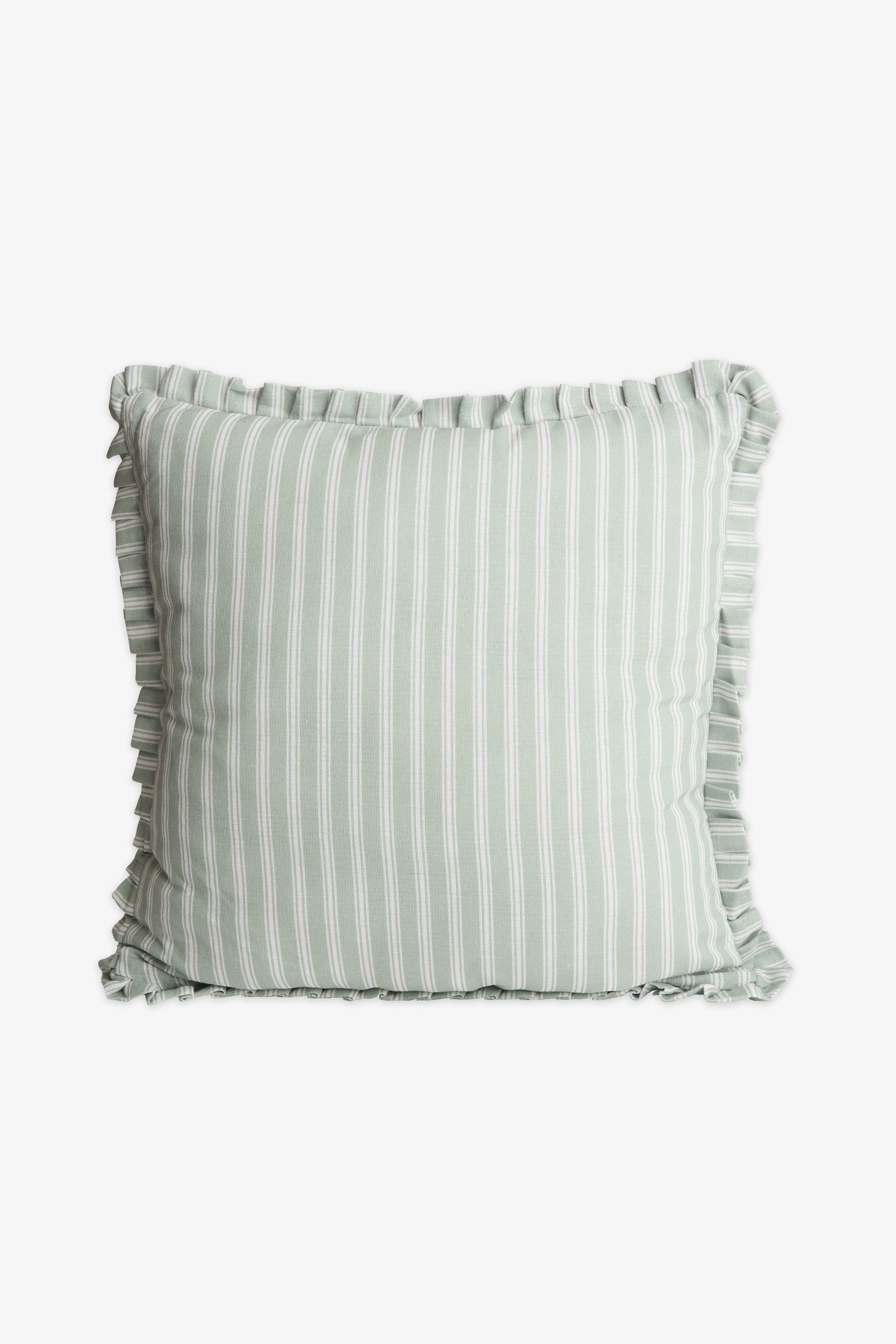Coussin décoratif avec bord ruffle 45x45cm - Maison && VERT/MULTI