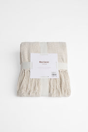 Plaid effet tissé 50x60" - MaisonCouverture && CREME MULTI