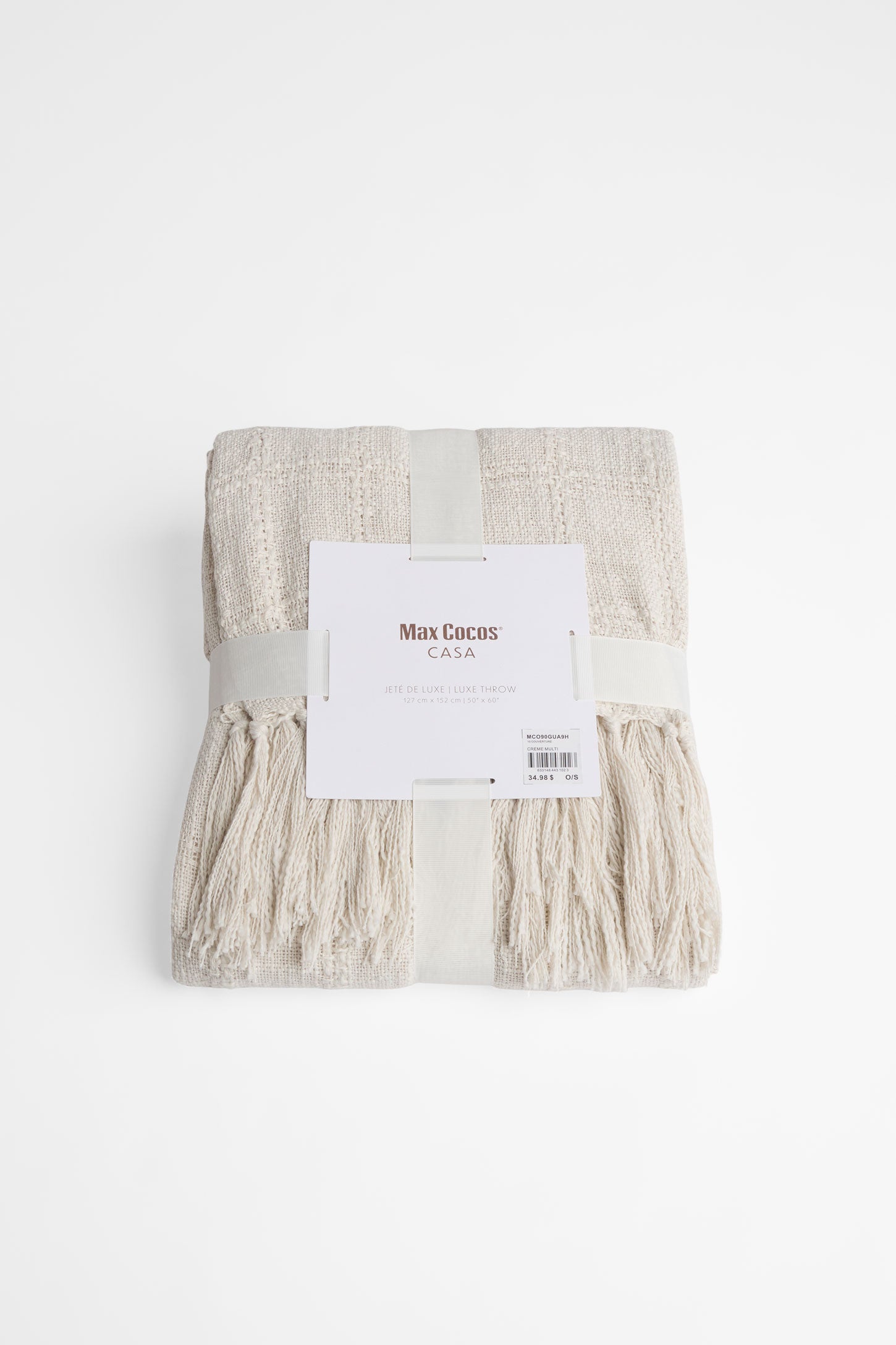 Plaid effet tissé 50x60" - MaisonCouverture && CREME MULTI