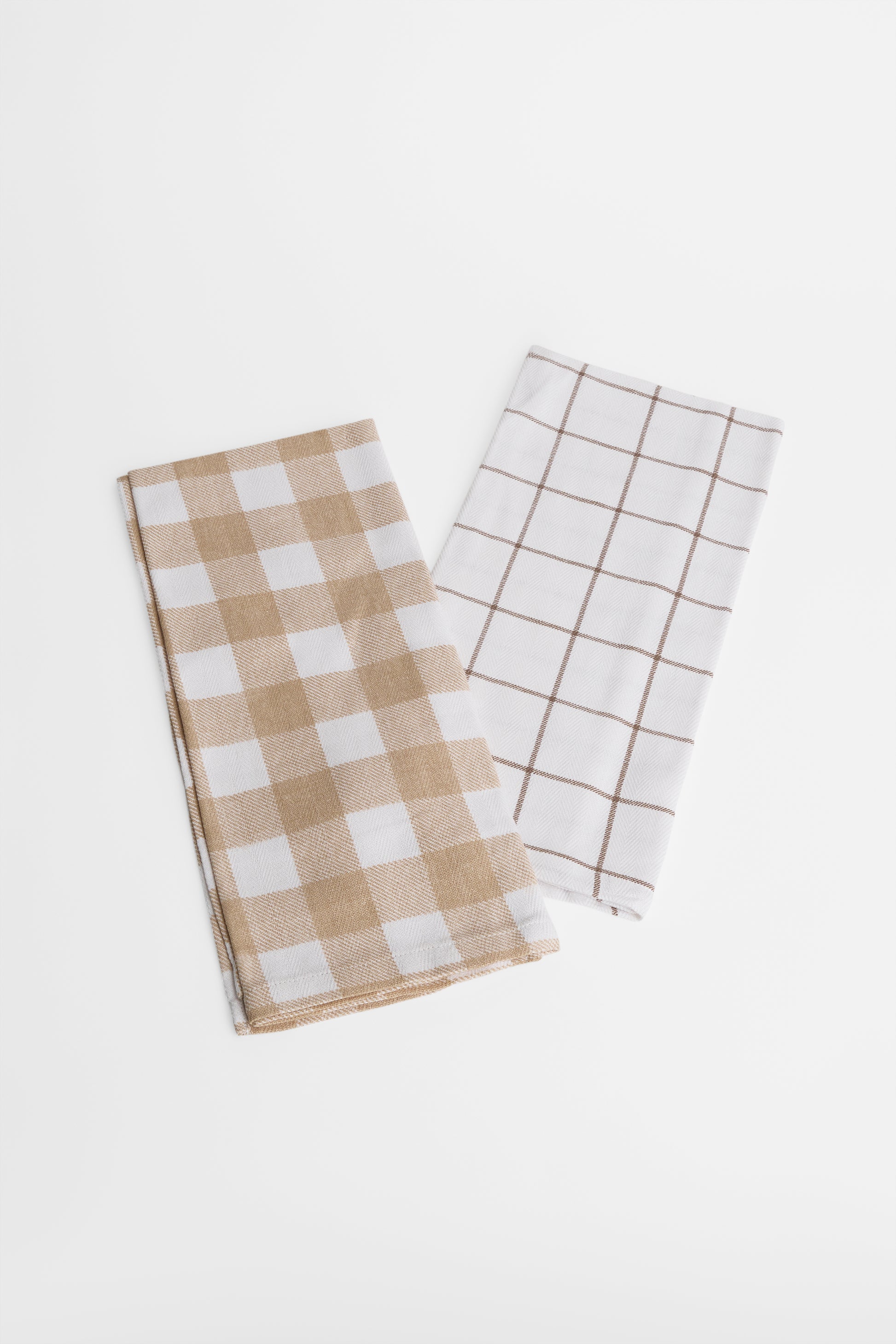 Pack de 2 linges à vaisselle imprimés - Cuisine && BRUN/MULTI