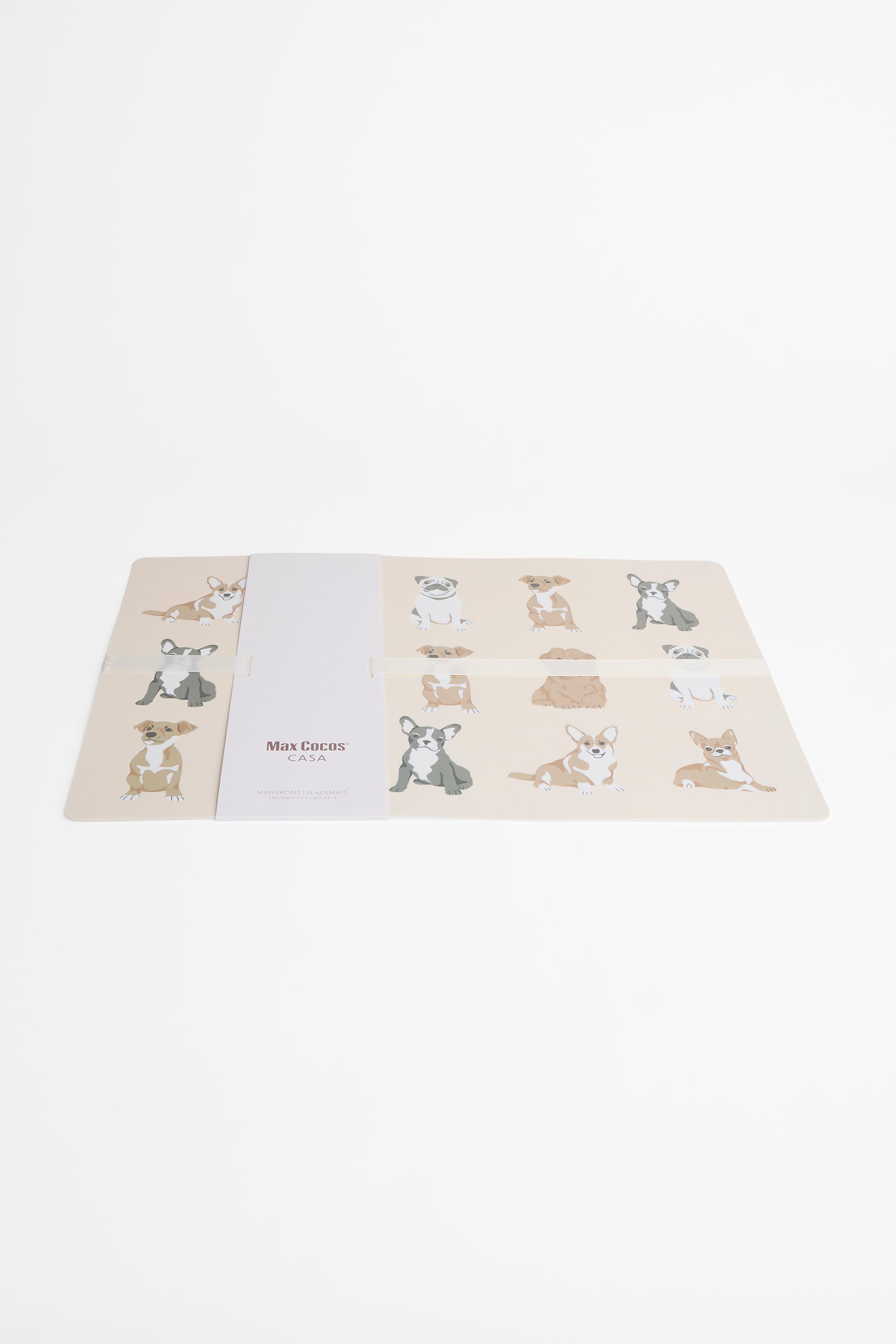 Pack de 4 napperons animaux imprimés - Maison && BEIGE/MULTI