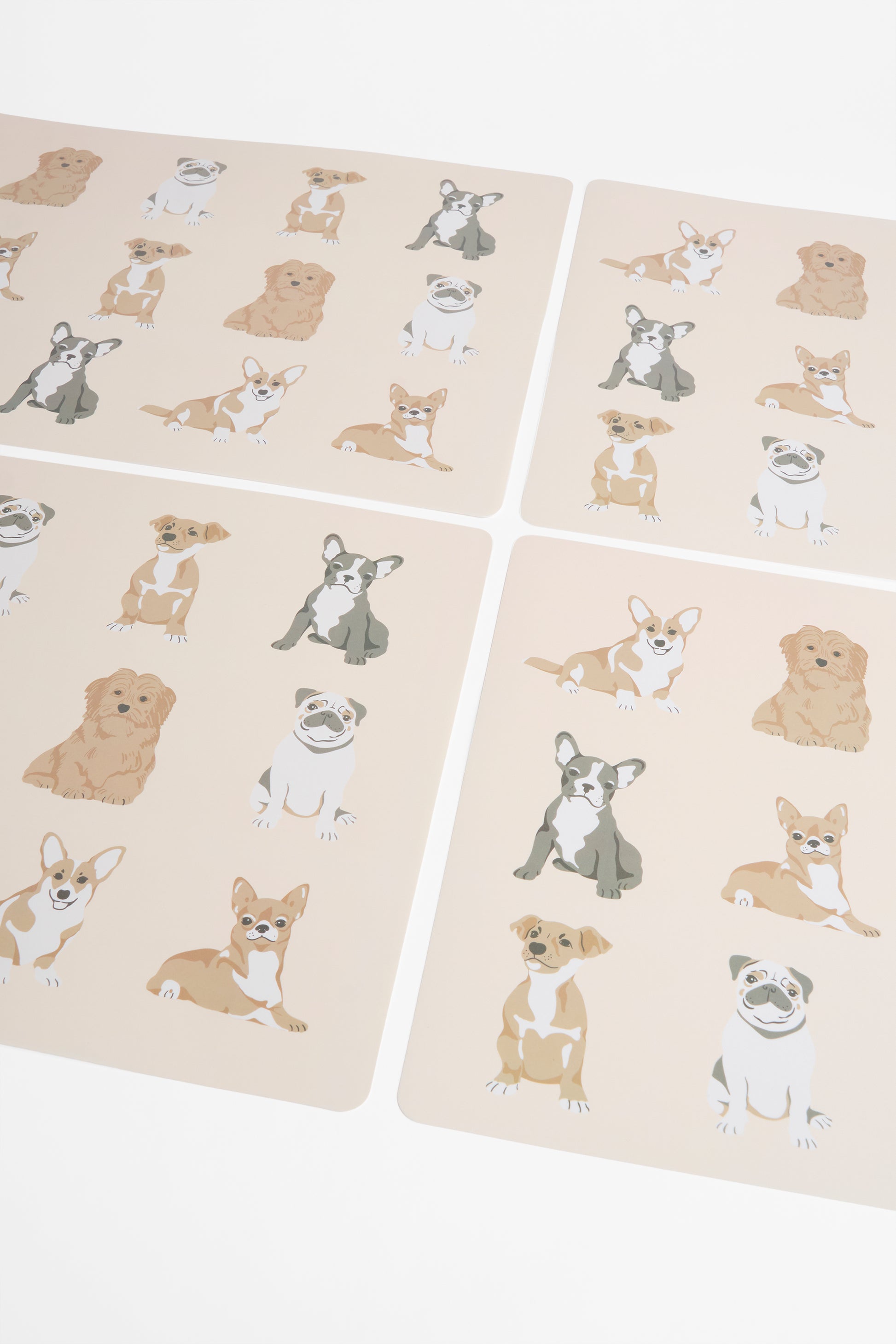 Pack de 4 napperons animaux imprimés - Maison && BEIGE/MULTI