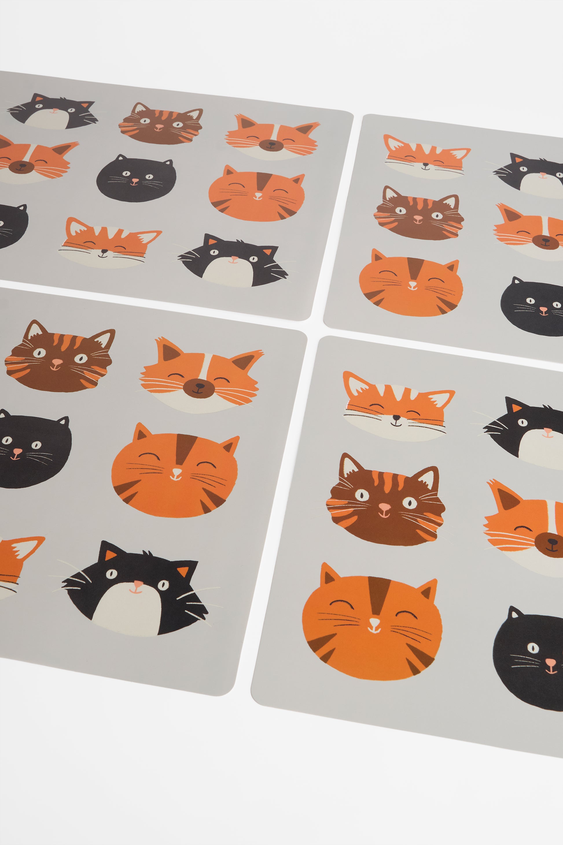 Pack de 4 napperons animaux imprimés - Maison && VERT/MULTI