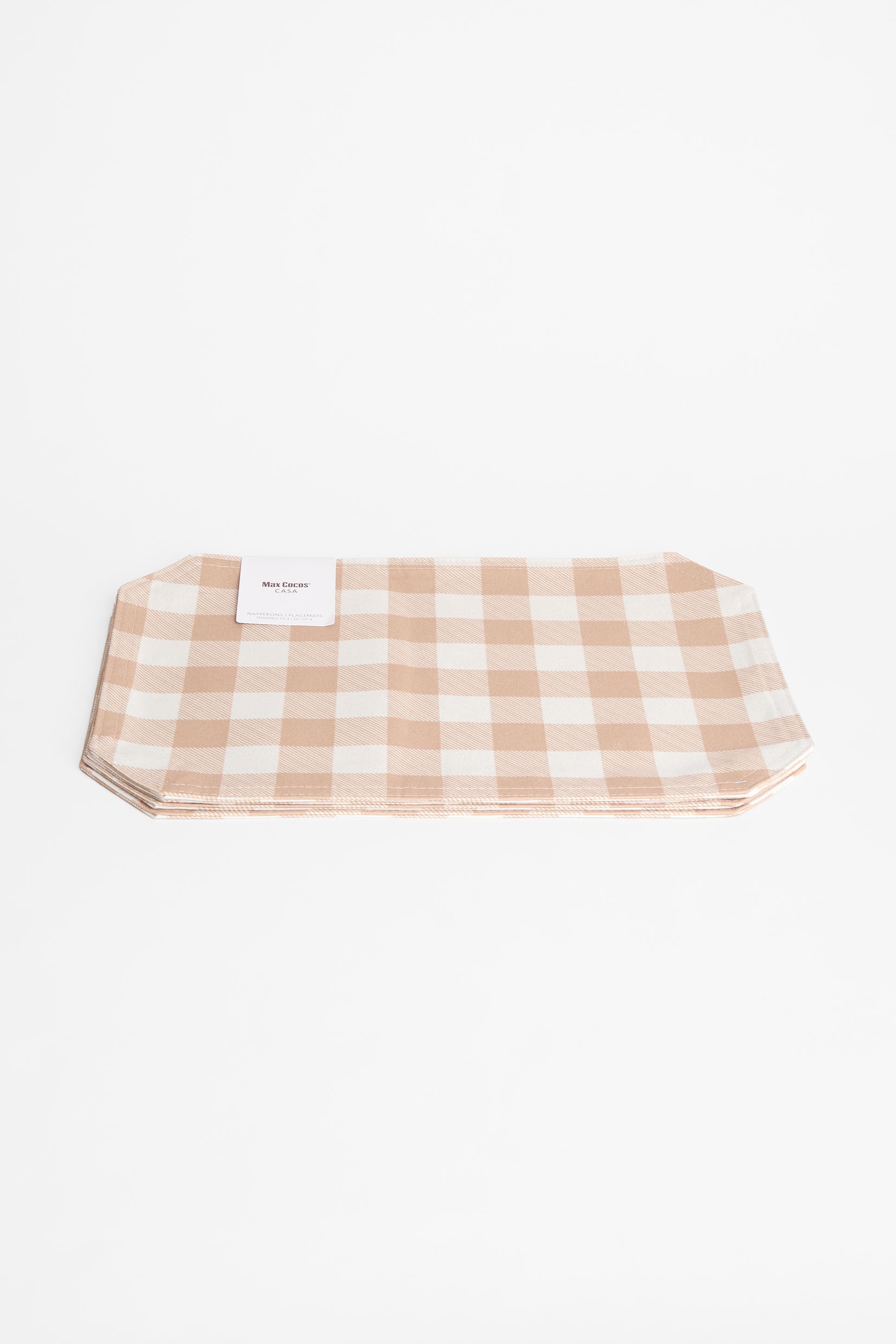 Napperons en faux lin, 4 pièces - Maison && BRUN/MULTI
