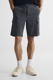 Short uni en techno stretch - Jeune homme && CHARBON