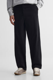 Pantalon ample en coton recyclé – Jeune homme && NOIR