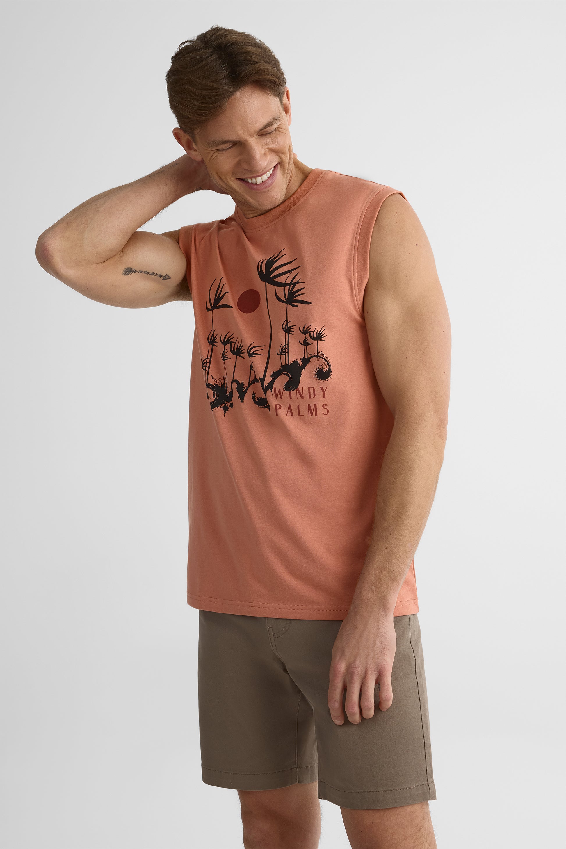 Camisole graphique col rond – Homme 2/30$ && ROSE