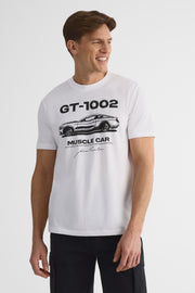 T-shirt graphique col rond manches courtes - Homme 2/30$ && BLANC