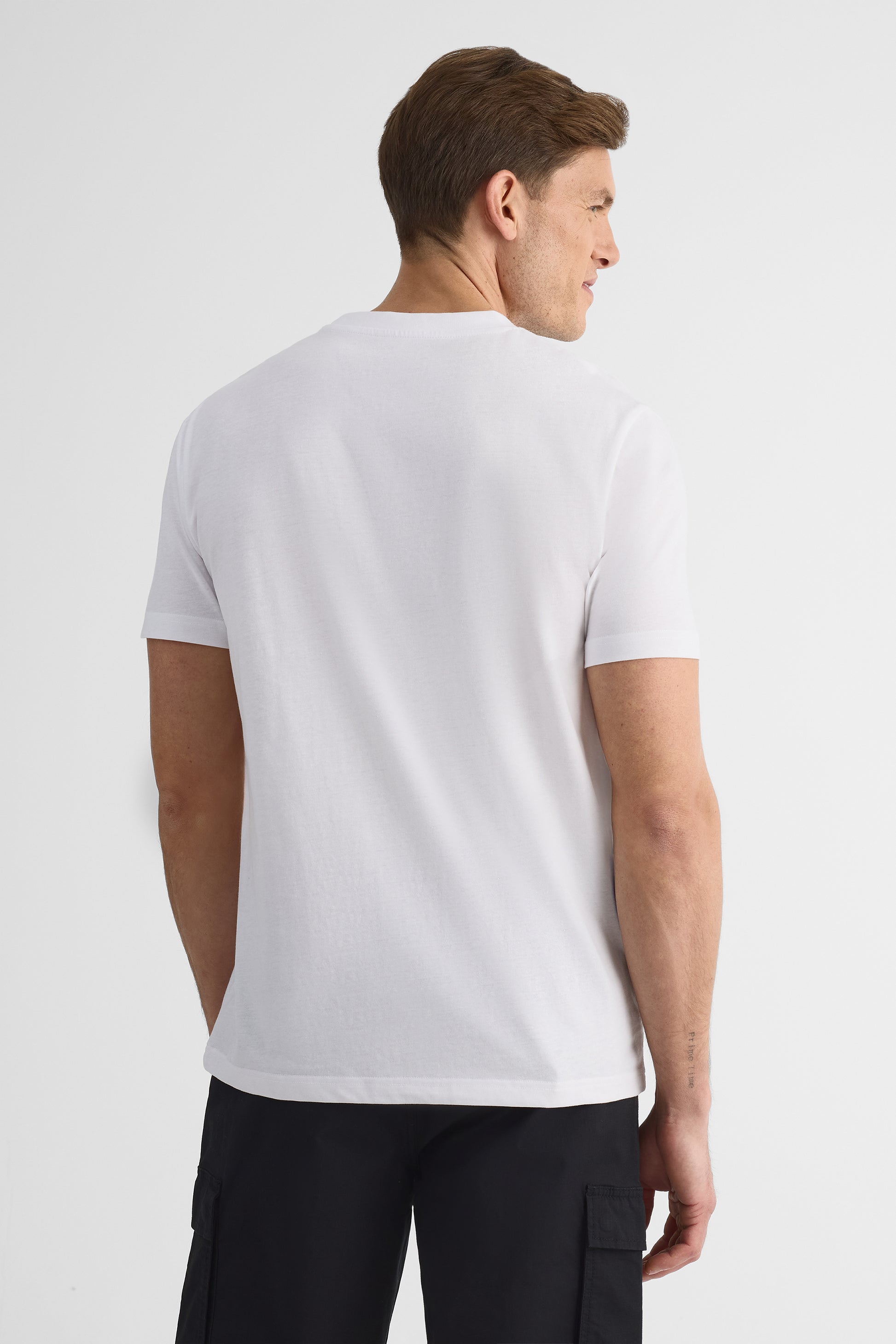 T-shirt graphique col rond manches courtes - Homme 2/30$ && BLANC