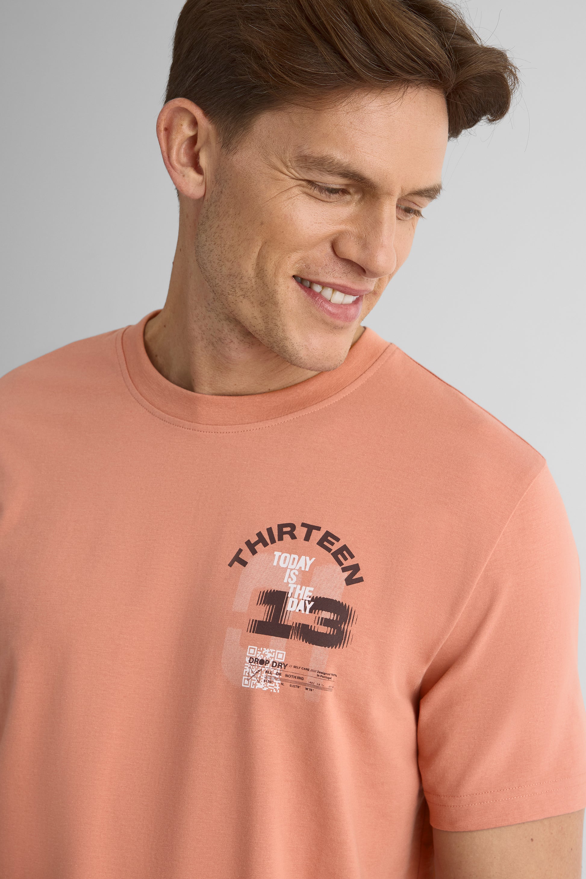 T-shirt graphique col rond manches courtes - Homme 2/30$ && ROSE
