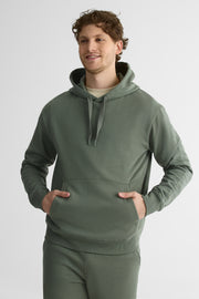 Chandail ouaté uni à capuchon – Homme && VERT