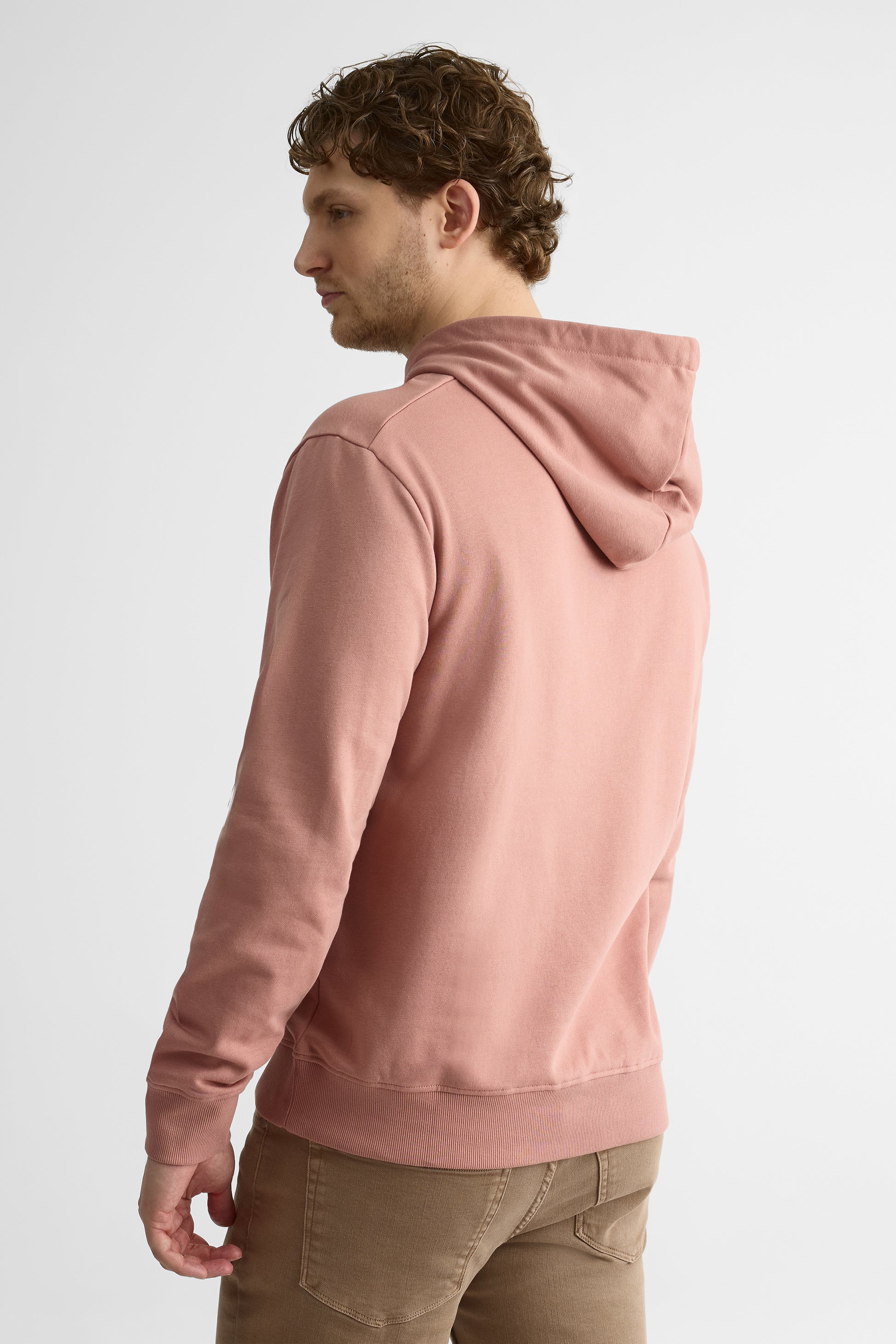 Chandail ouaté uni à capuchon – Homme && ROSE