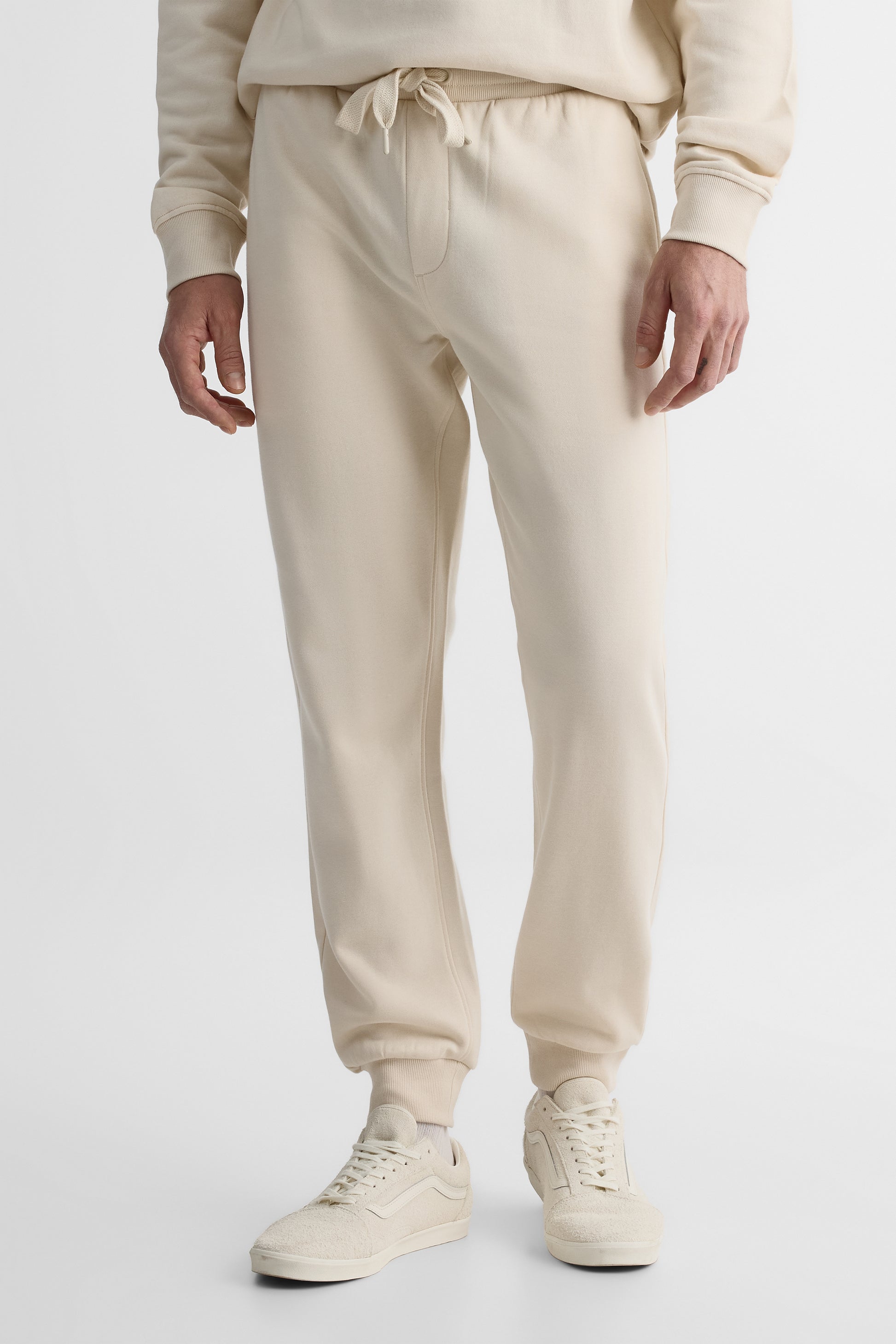 Pantalon ouaté uni avec poches – Homme && BEIGE