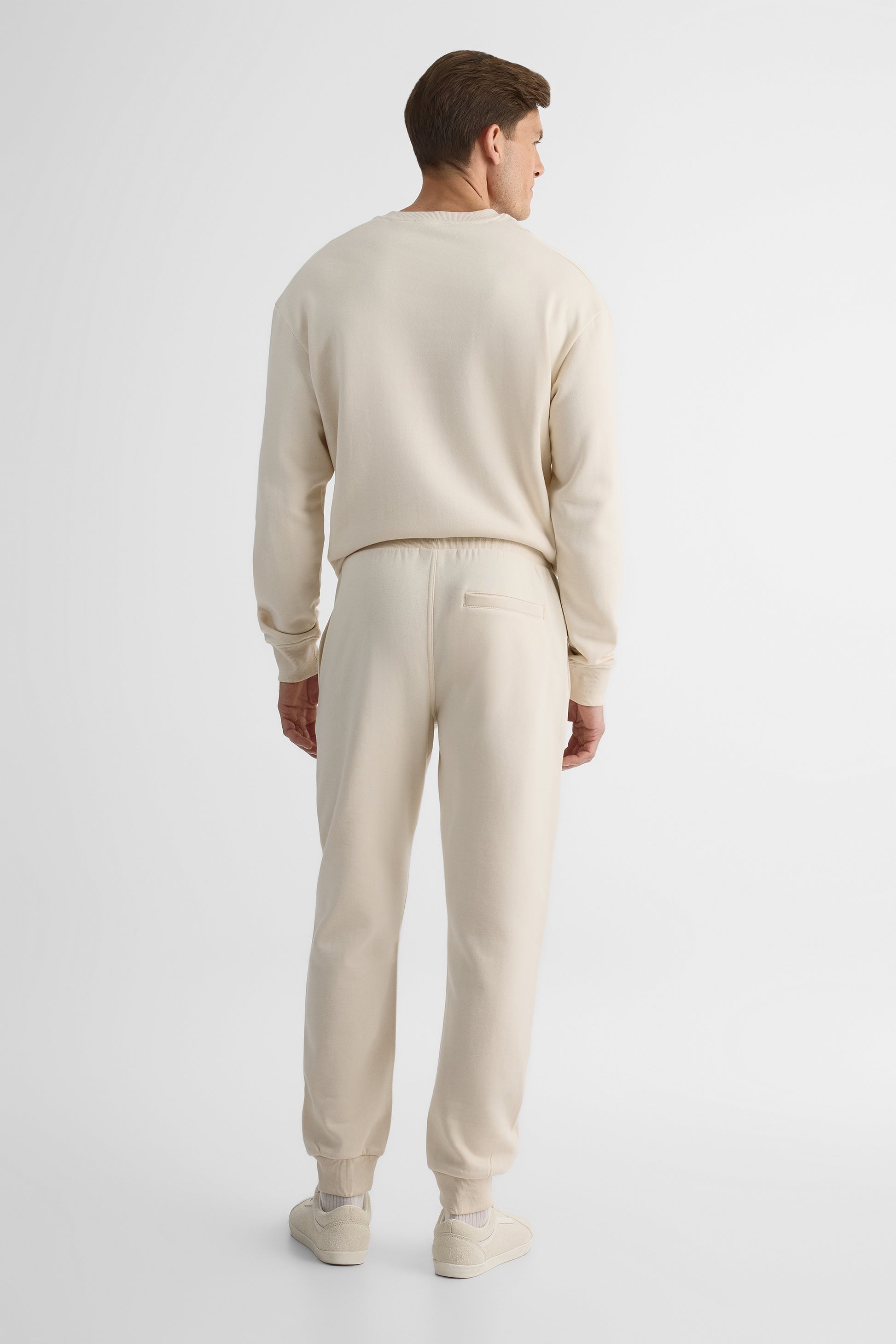 Pantalon ouaté uni avec poches – Homme && BEIGE