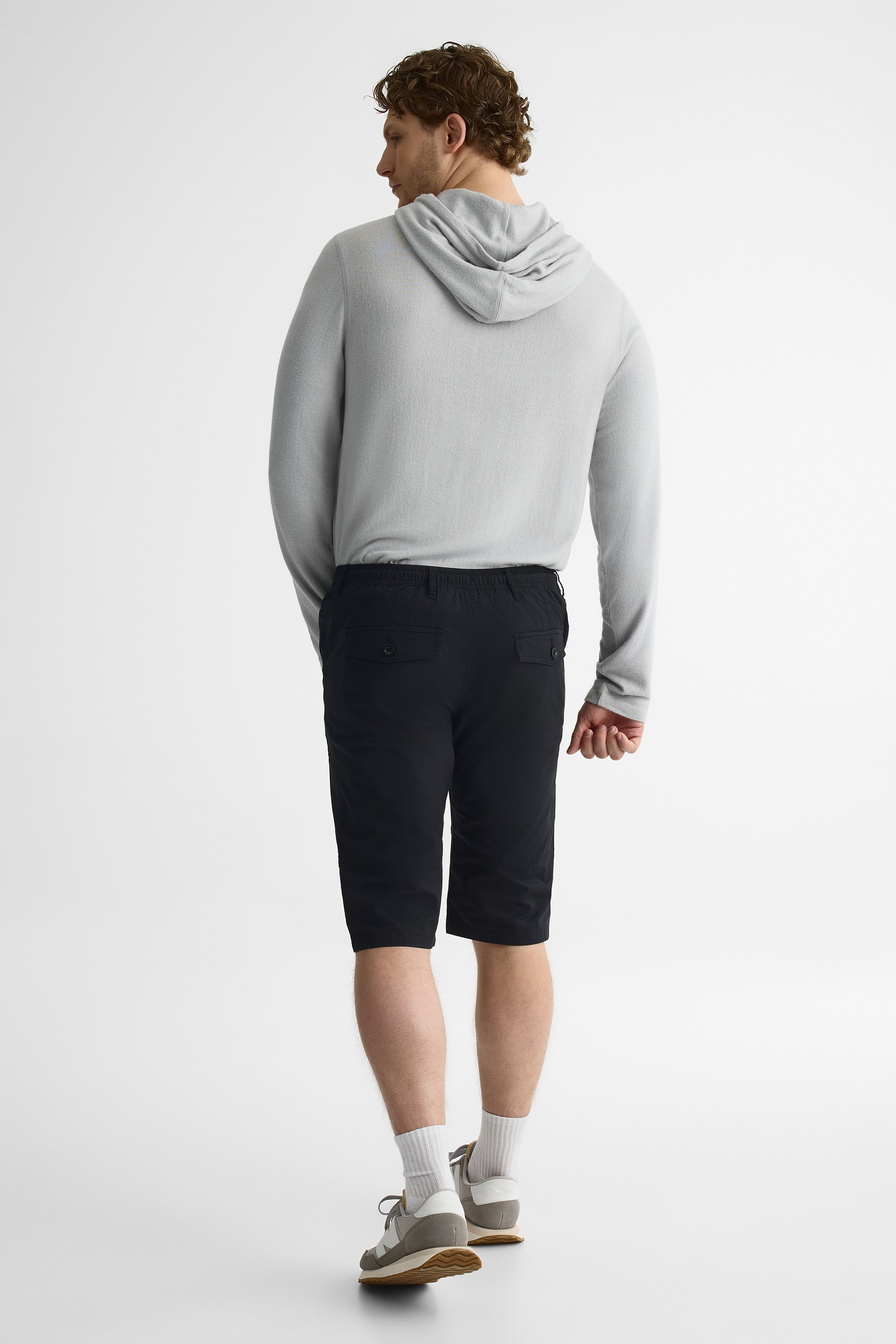 Bermudas en stretch ripstop - Jeune homme && NOIR