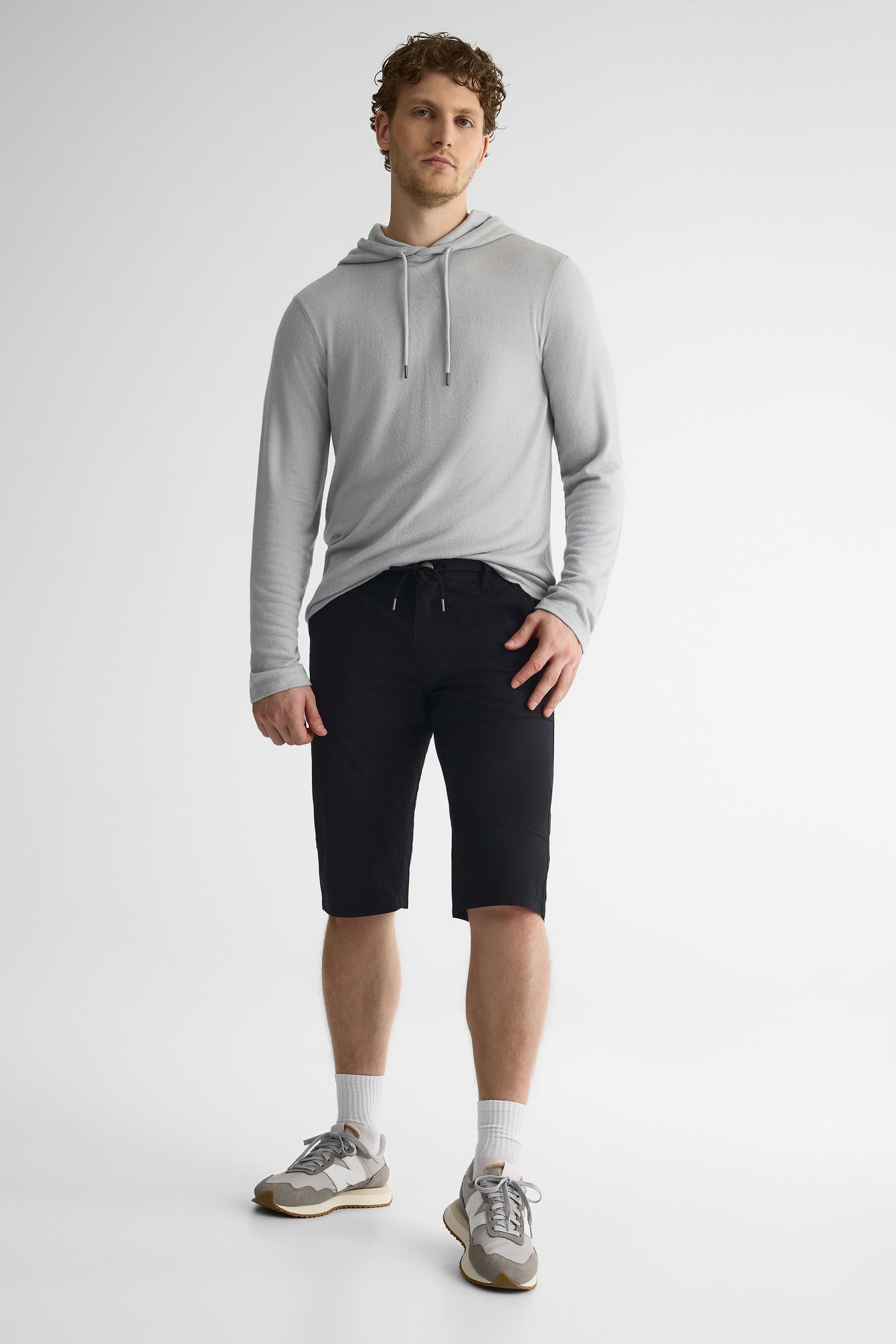 Bermudas en stretch ripstop - Jeune homme && NOIR
