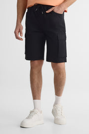 Bermudas cargo confort en stretch - Homme && NOIR