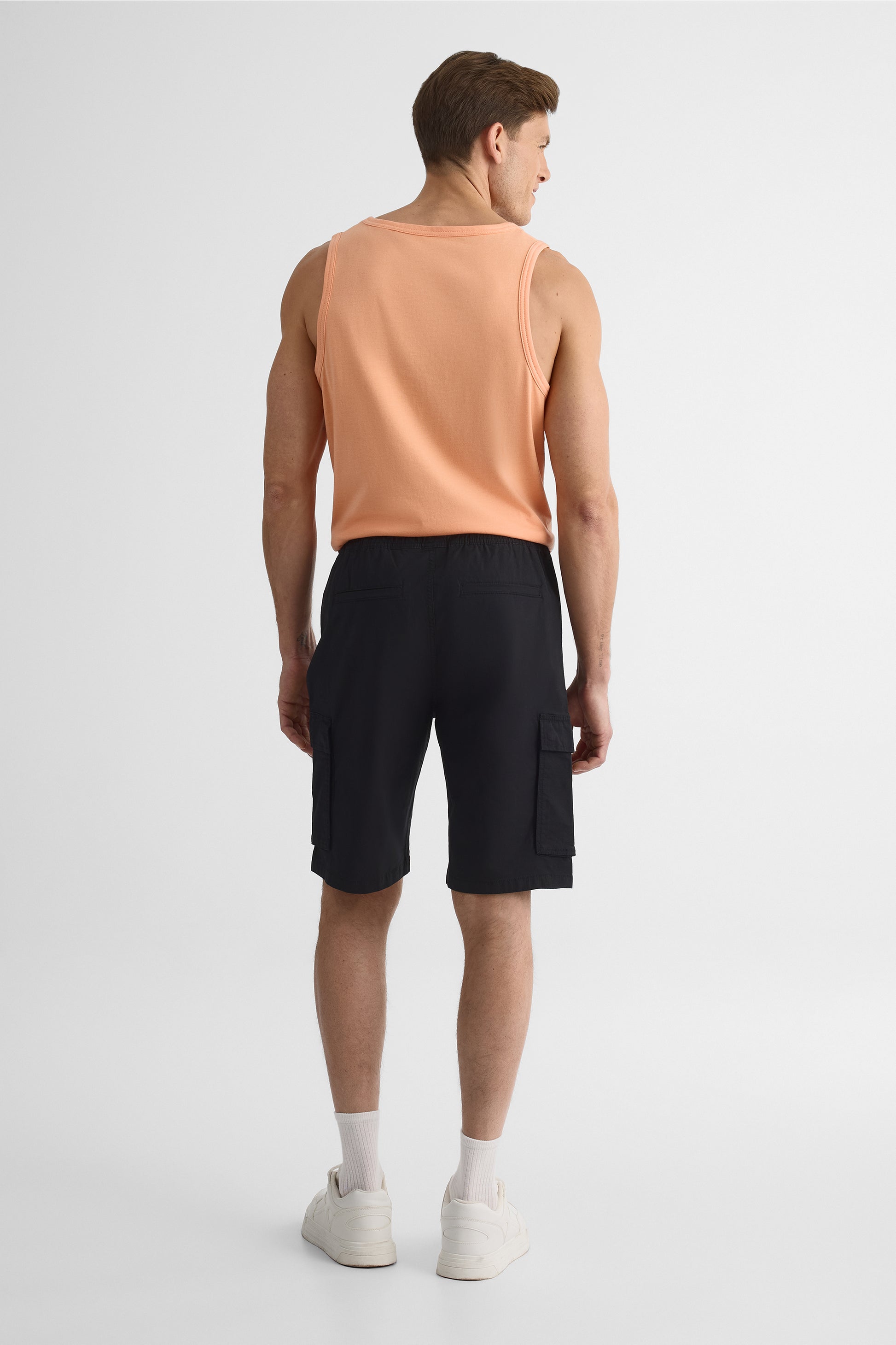 Bermudas cargo confort en stretch - Homme && NOIR