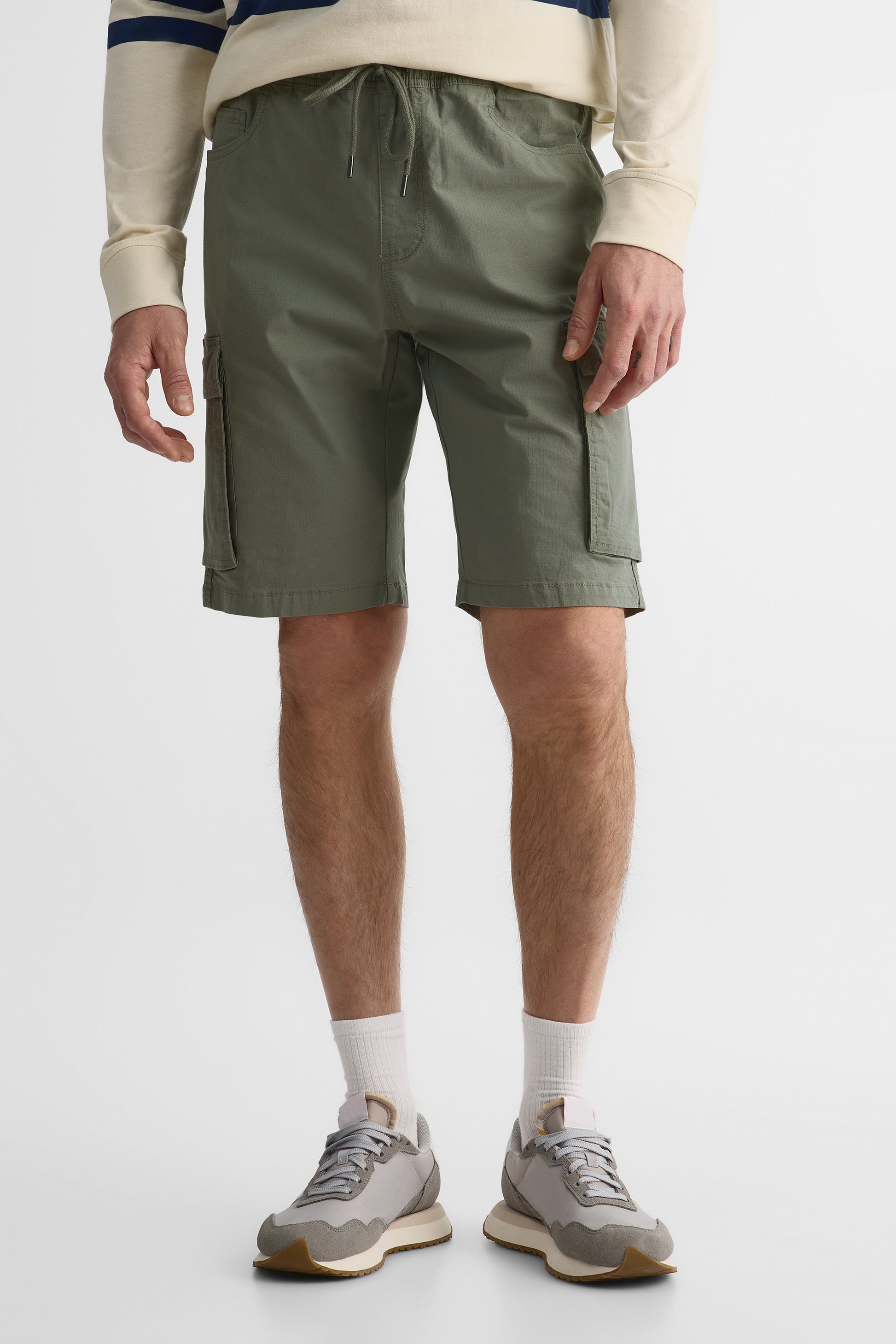 Bermudas cargo confort en stretch - Homme && VERT