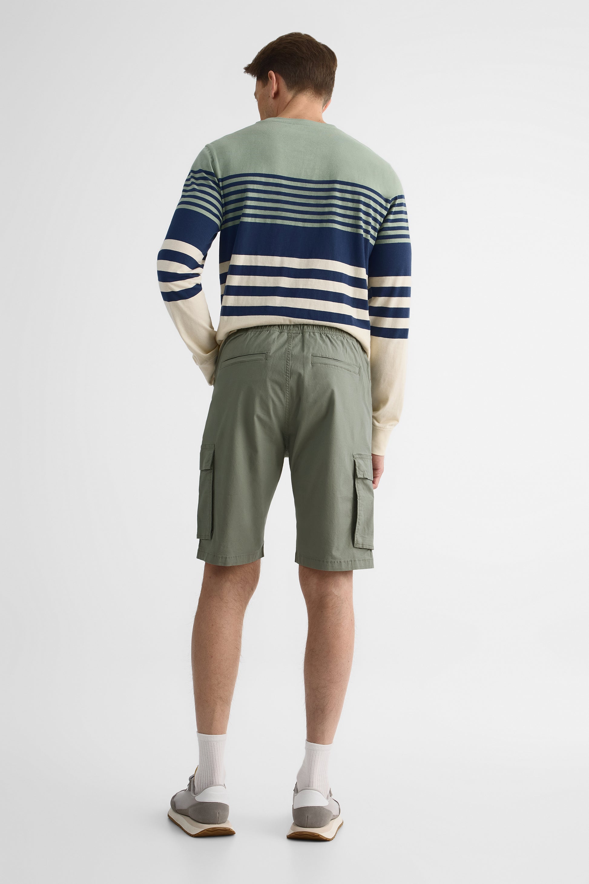 Bermudas cargo confort en stretch - Homme && VERT
