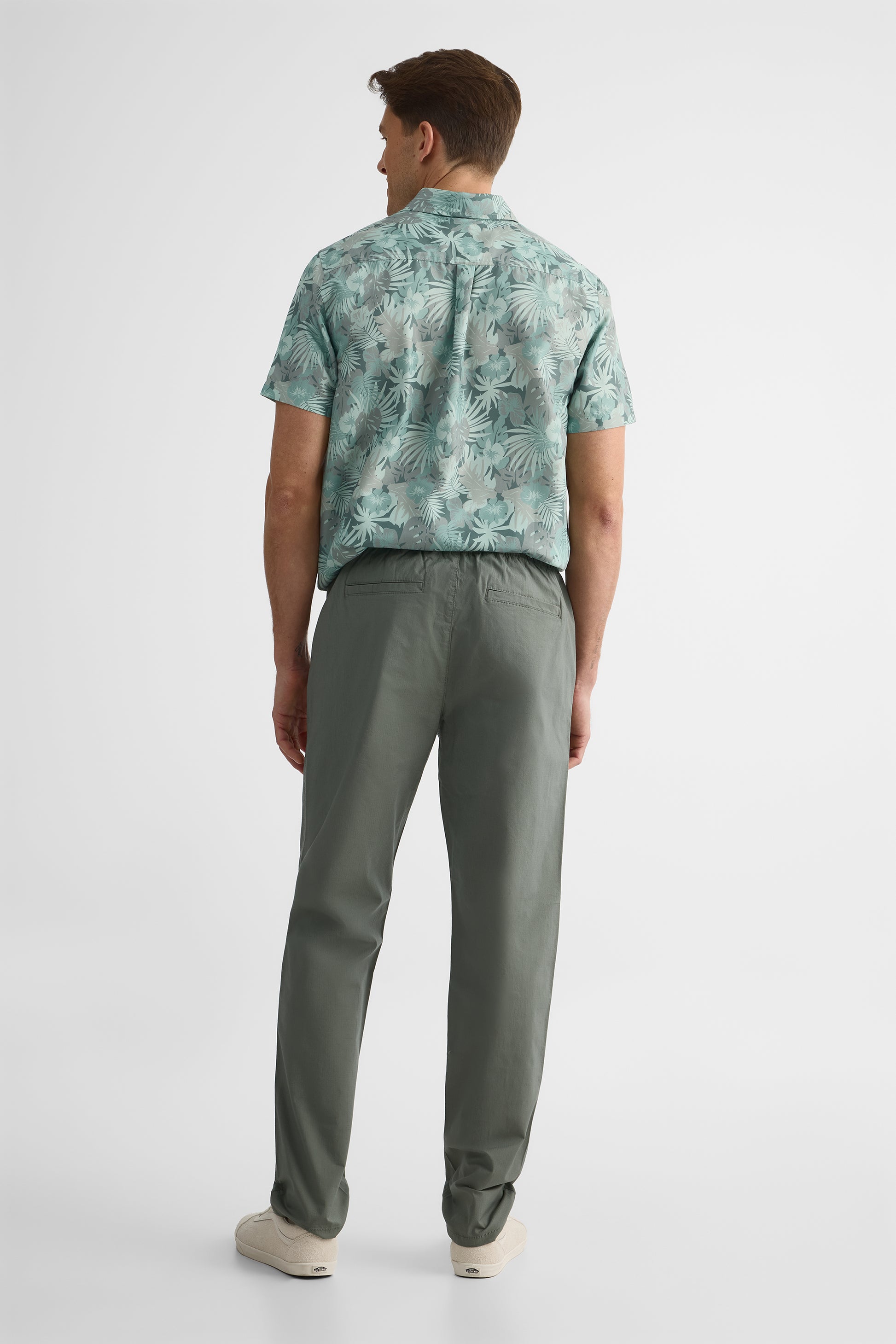 Pantalon uni en stretch ripstop - Homme && VERT