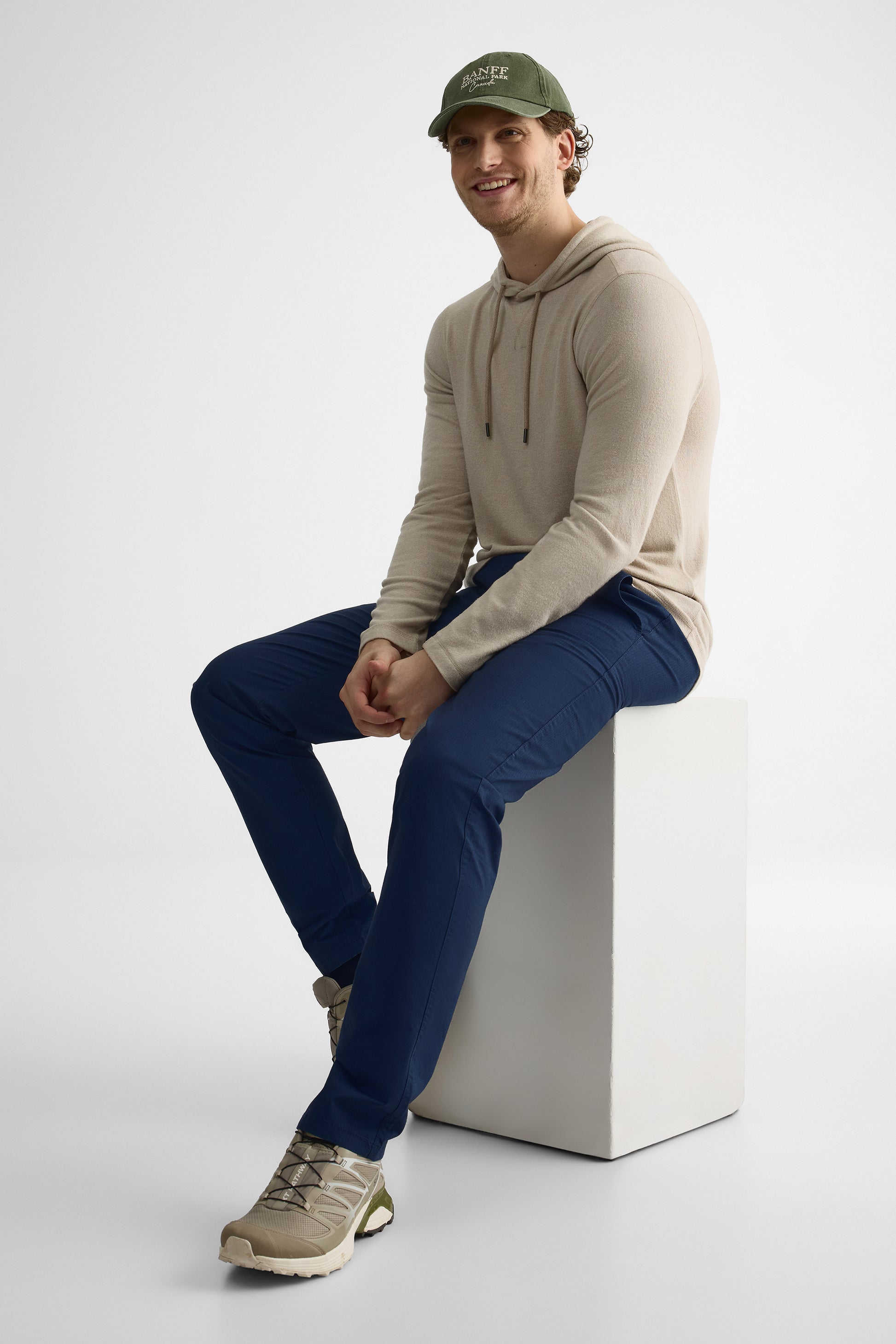 Pantalon uni en stretch ripstop - Homme && MARIN