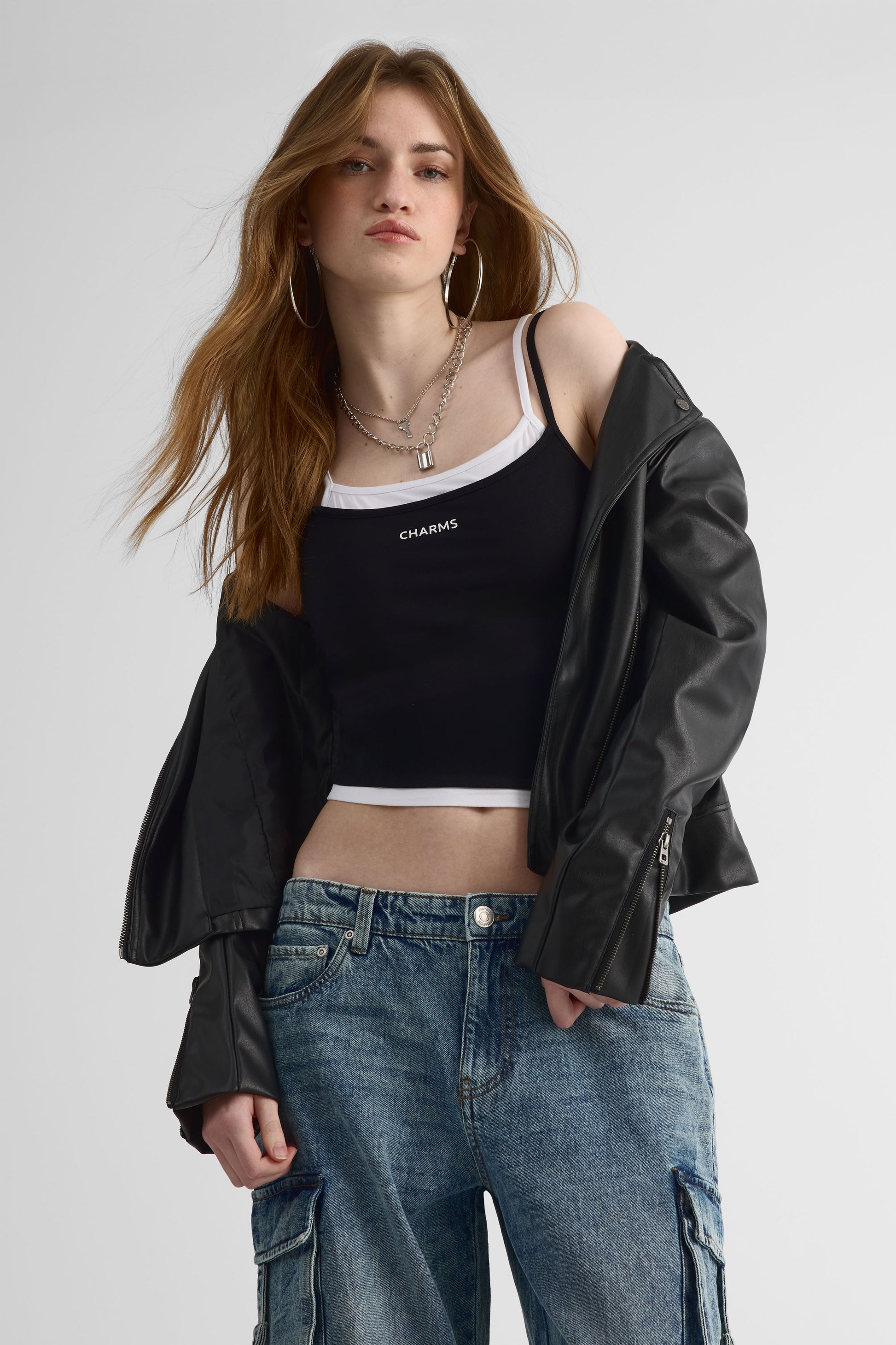 Camisole ajustable à bretelles spaghetti - Femme && NOIR