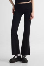 Legging bootcut taille mi-haute – Femme && NOIR