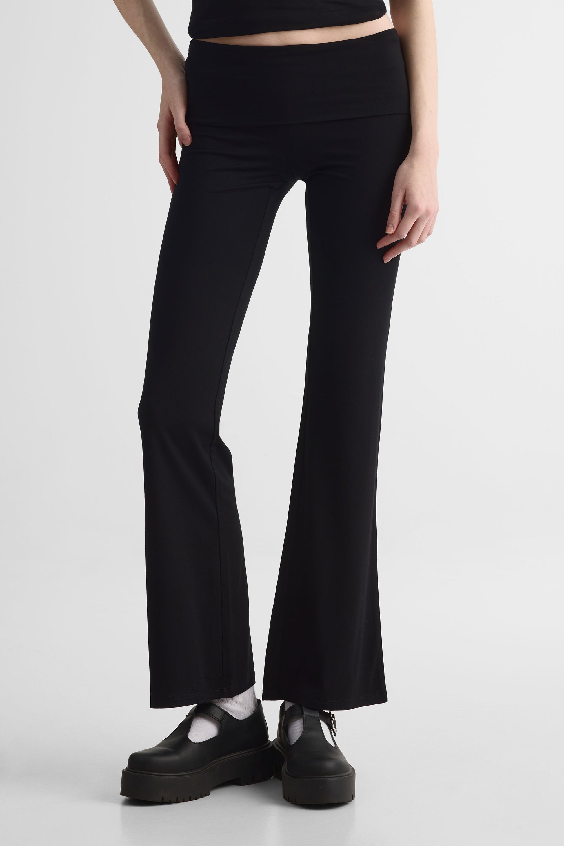 Legging bootcut taille mi-haute – Femme && NOIR