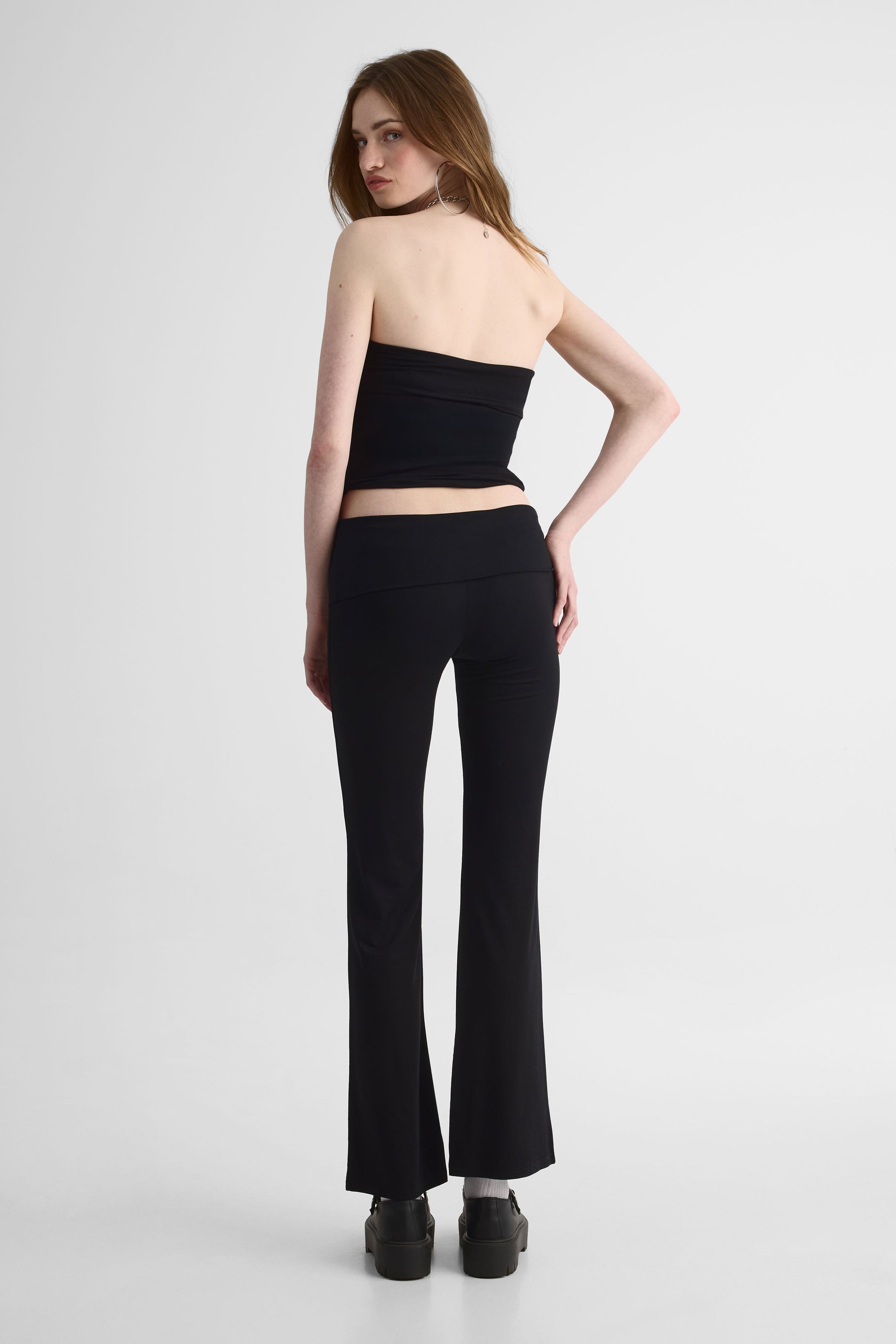 Legging bootcut taille mi-haute – Femme && NOIR