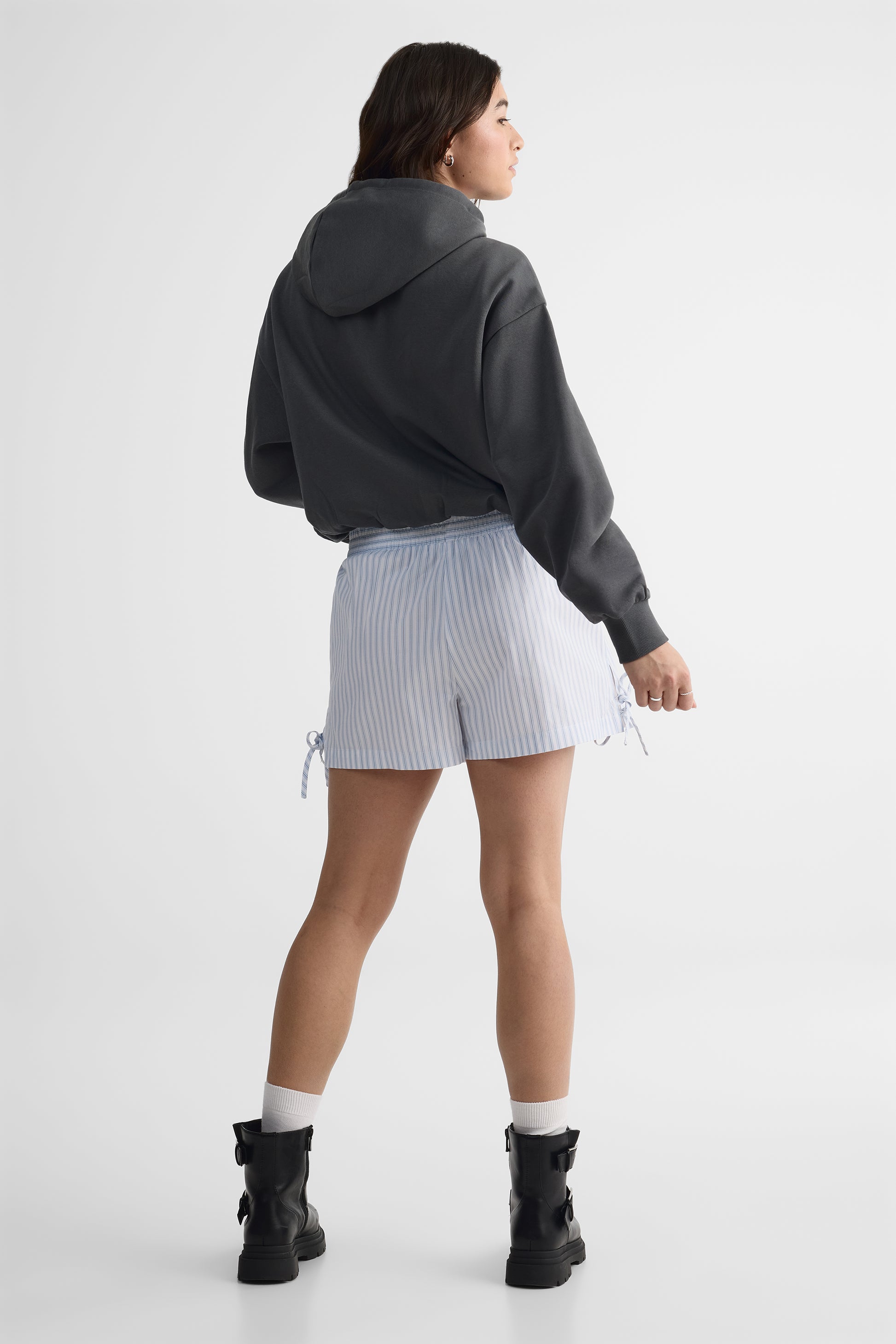 Short élastique à la taille – Jeune femme && BLEU MULTI