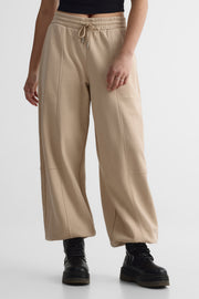 Pantalon jogger oversize en molleton - Femme && BEIGE