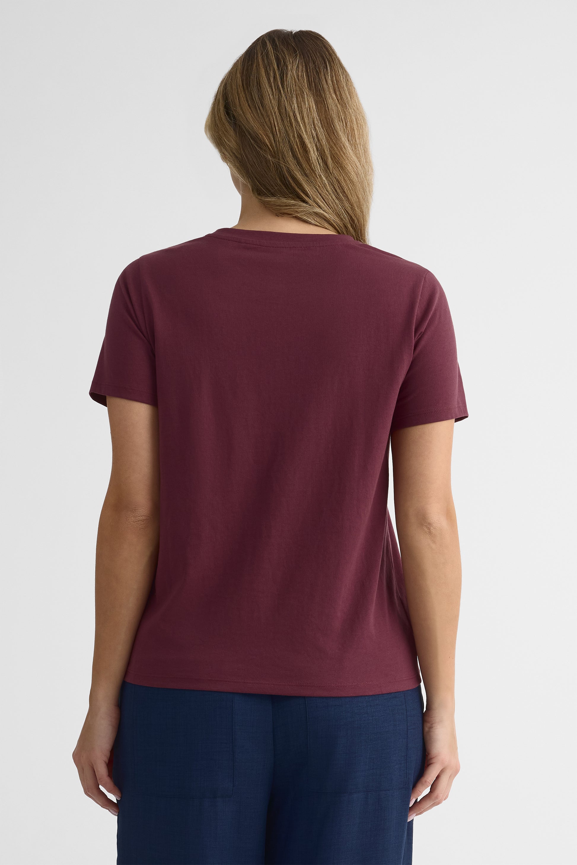 Chandail M/courtes imprimé graphique – Femme 2/30$ && AUBERGINE